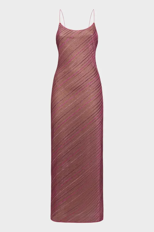 Shiny Stripes Long Dress made by Oséree