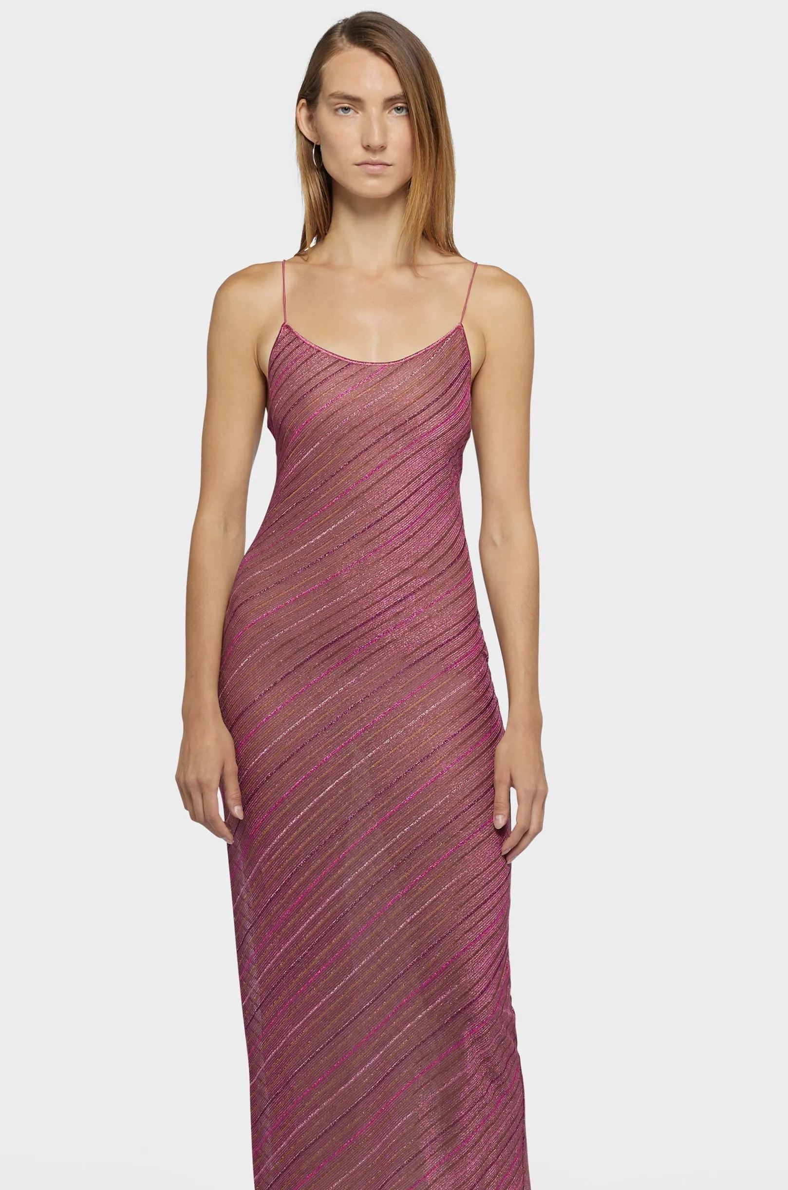 Shiny Stripes Long Dress sold by Oséree product image thumbnail 3