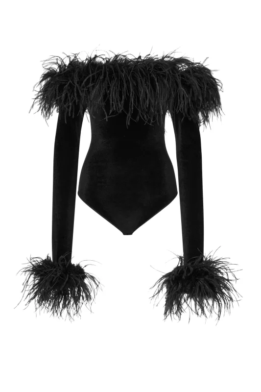 Velvet Plumage Bodysuit made by Oséree