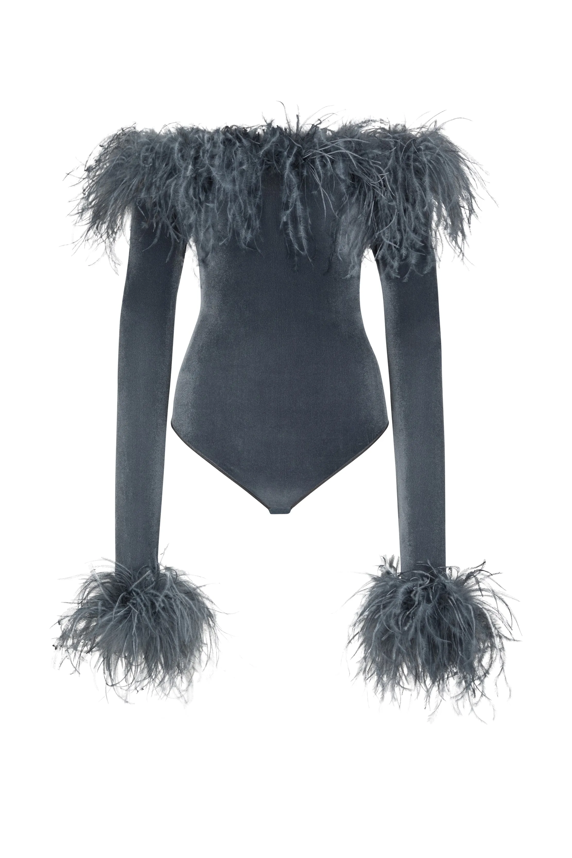 Velvet Plumage Bodysuit sold by Oséree product image thumbnail 2