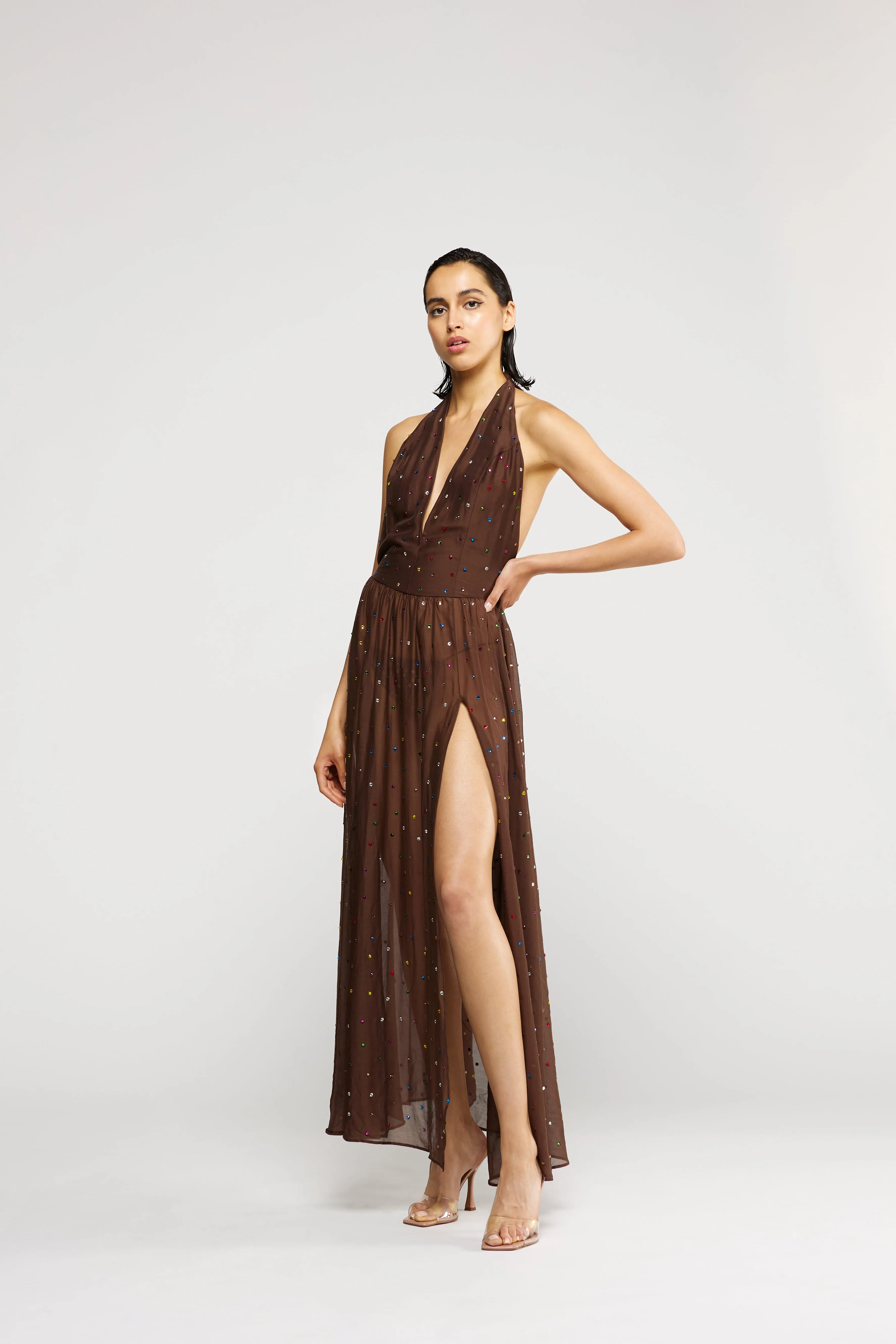 Gem Deep V Dress sold by Oséree product image thumbnail 2