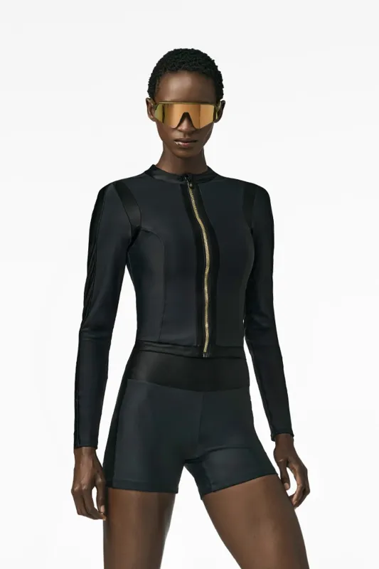 SPLASH long sleeve zip rashguard made by Goldbergh