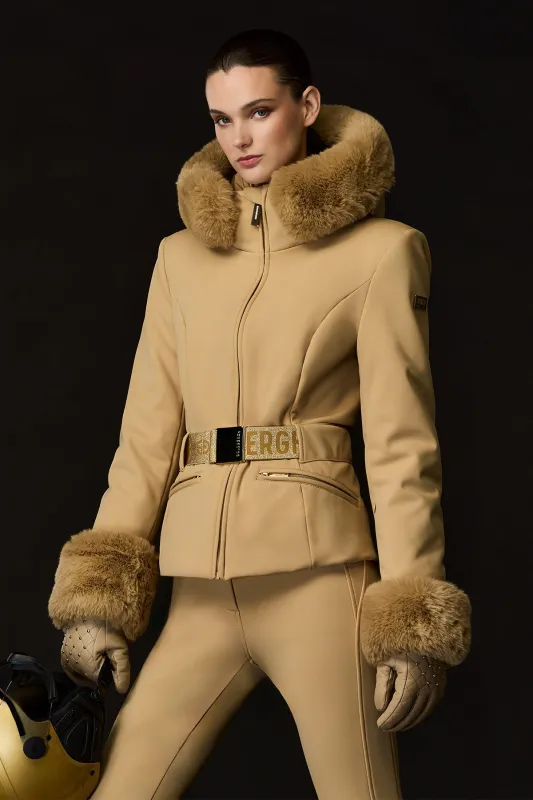 PREZIOSO SKI JACKET FAUX BORDER made by Goldbergh