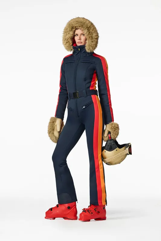 SUVI ski suit FAUX BORDER made by Goldbergh