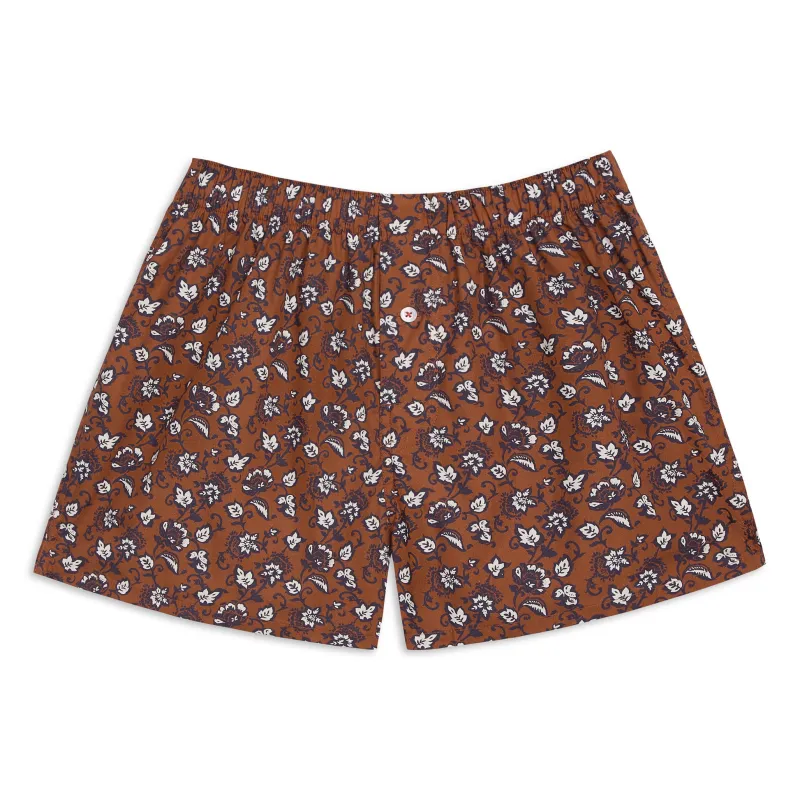 Block Print Floral Boxer made by Druthers