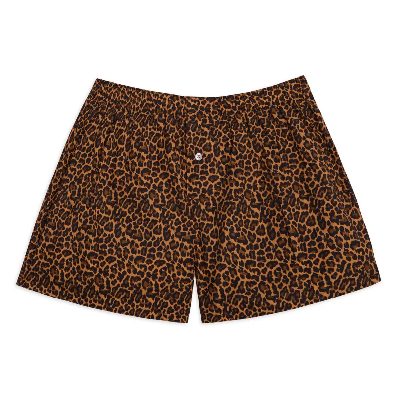 Classic Leopard Print Boxer Shorts made by Druthers