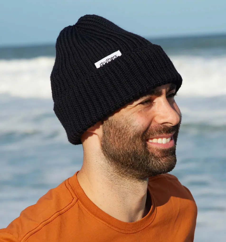 Merino Wool Big Knit Cardigan Beanie - Stone Heather sold by Druthers product image thumbnail 4