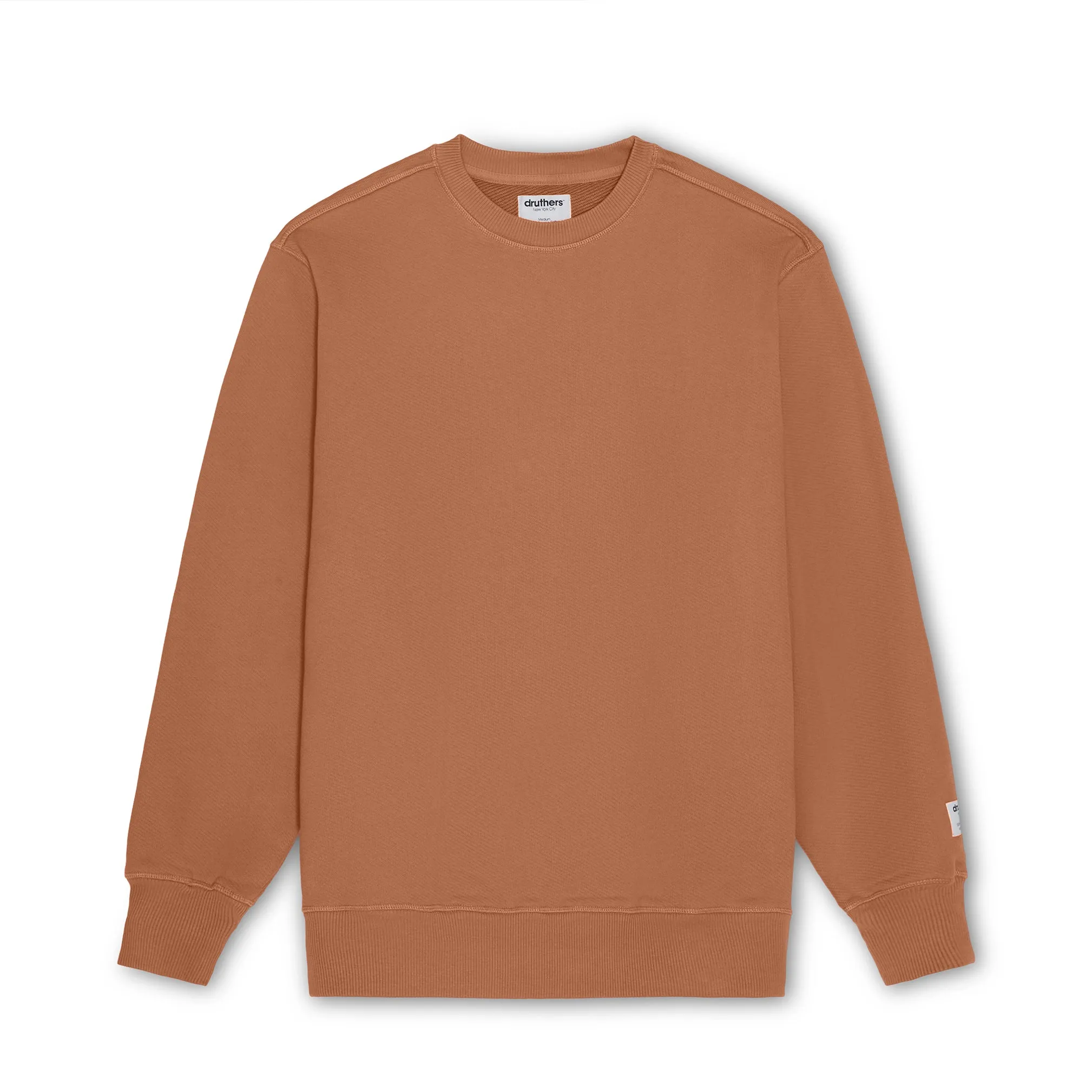Organic Cotton 685 GSM French Terry Crewneck Sweatshirt - Hazel sold by Druthers