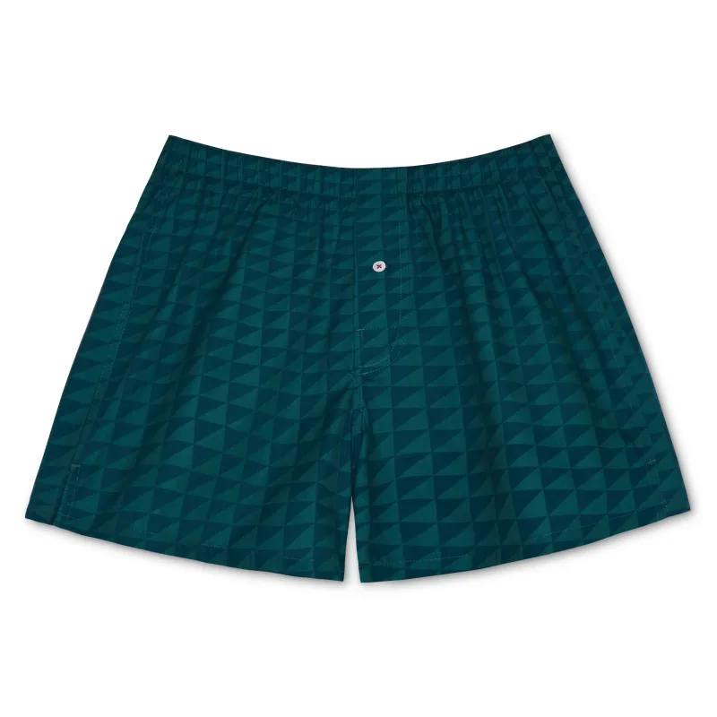 Pilgrim Surf + Supply Pennant Repeat Boxer Short - Marine made by Druthers