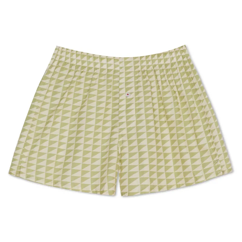Pilgrim Surf + Supply Pennant Repeat Boxer Short - Moss made by Druthers