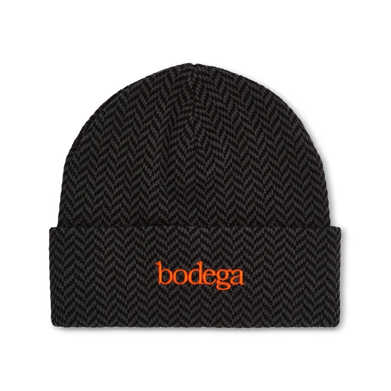 Bodega Organic Cotton Herringbone Beanie made by Druthers