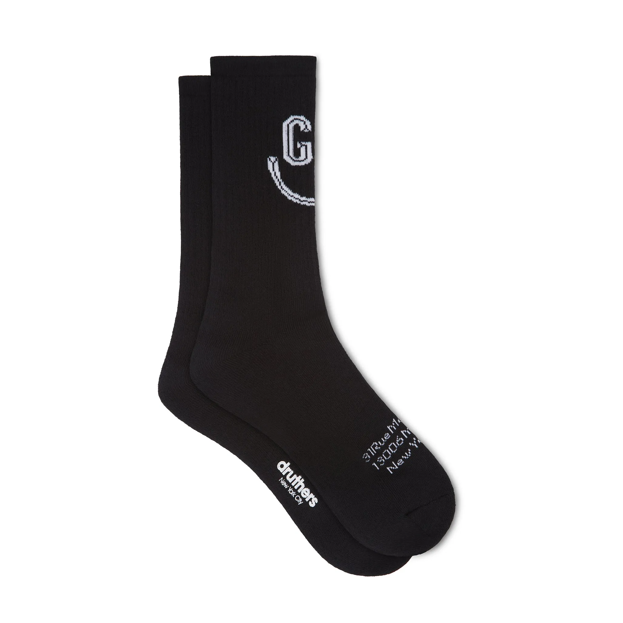 Goudron Marseille Organic Smile Sock - Black sold by Druthers product image thumbnail 5