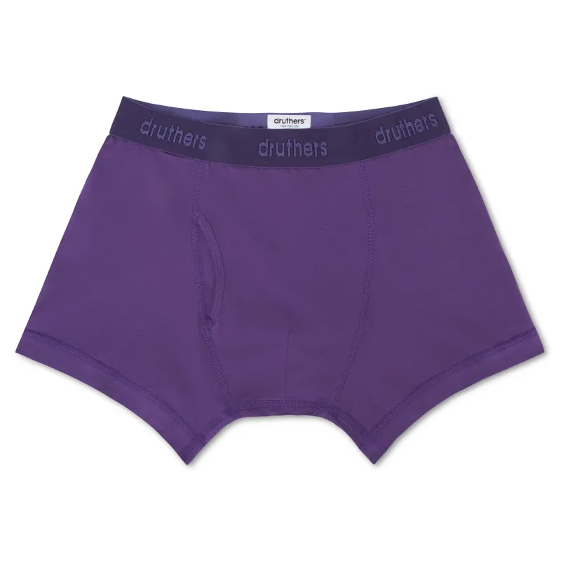 Organic Cotton Boxer Briefs - Royal Purple made by Druthers