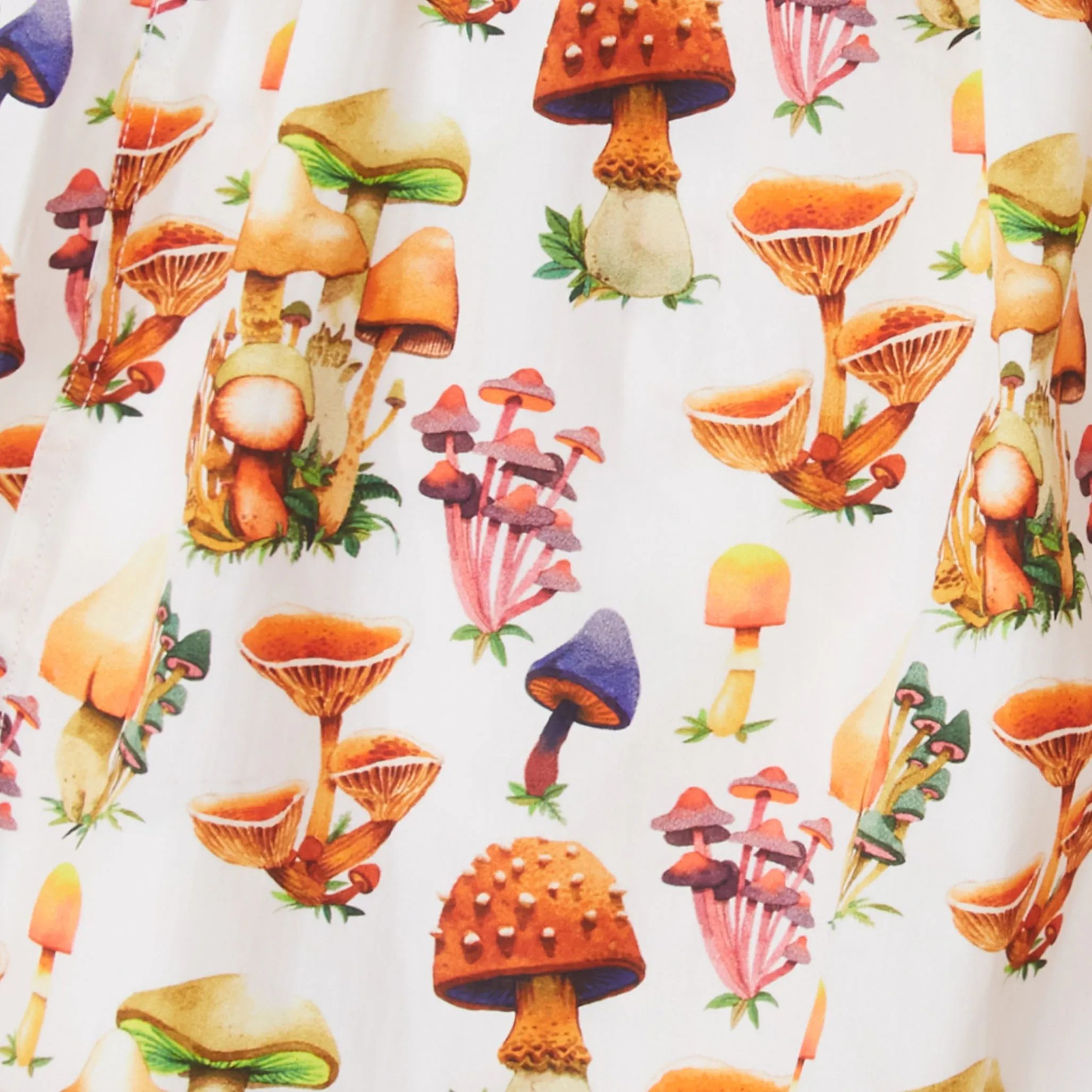 Organic Cotton Seb Gorey Watercolor Shrooms Boxer Short - White sold by Druthers product image thumbnail 2