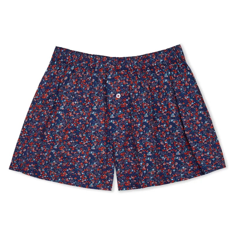 Organic Cotton Micro Floral Boxer Shorts made by Druthers