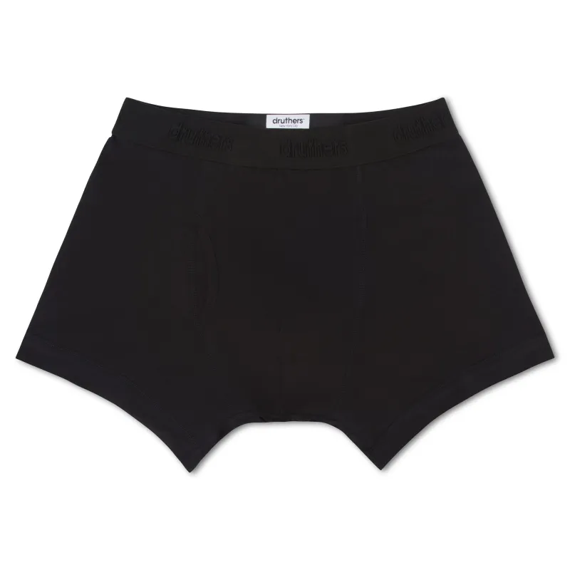 Organic Cotton Boxer Briefs - Black made by Druthers