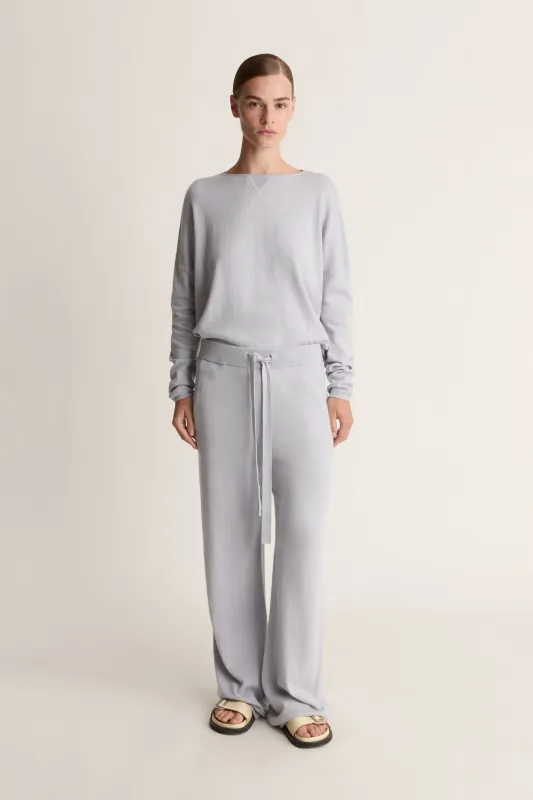 Cotton Cashmere Wide Leg Pant made by Lee Mathews