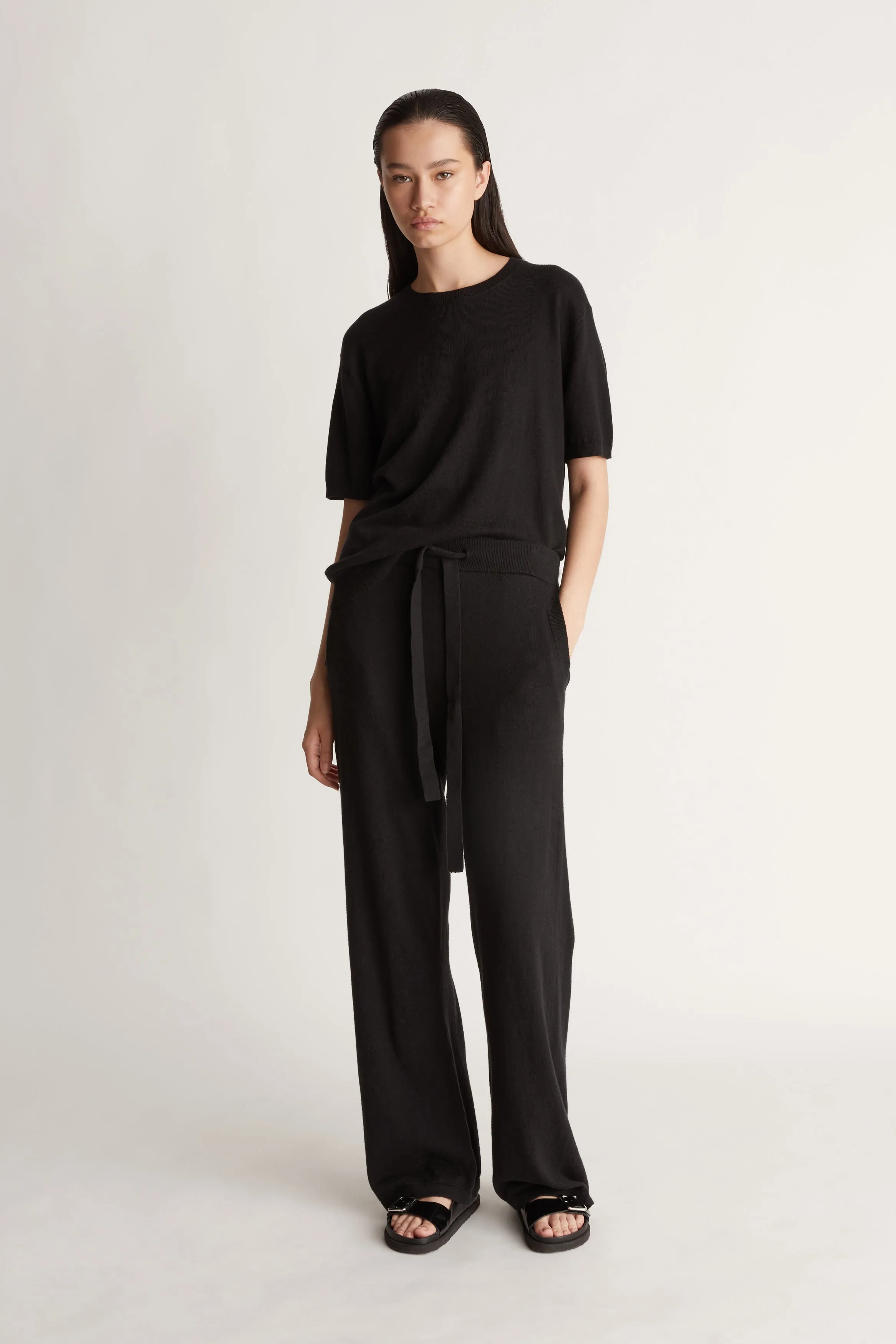 Cotton Cashmere Wide Leg Pant sold by Lee Mathews product image thumbnail 3