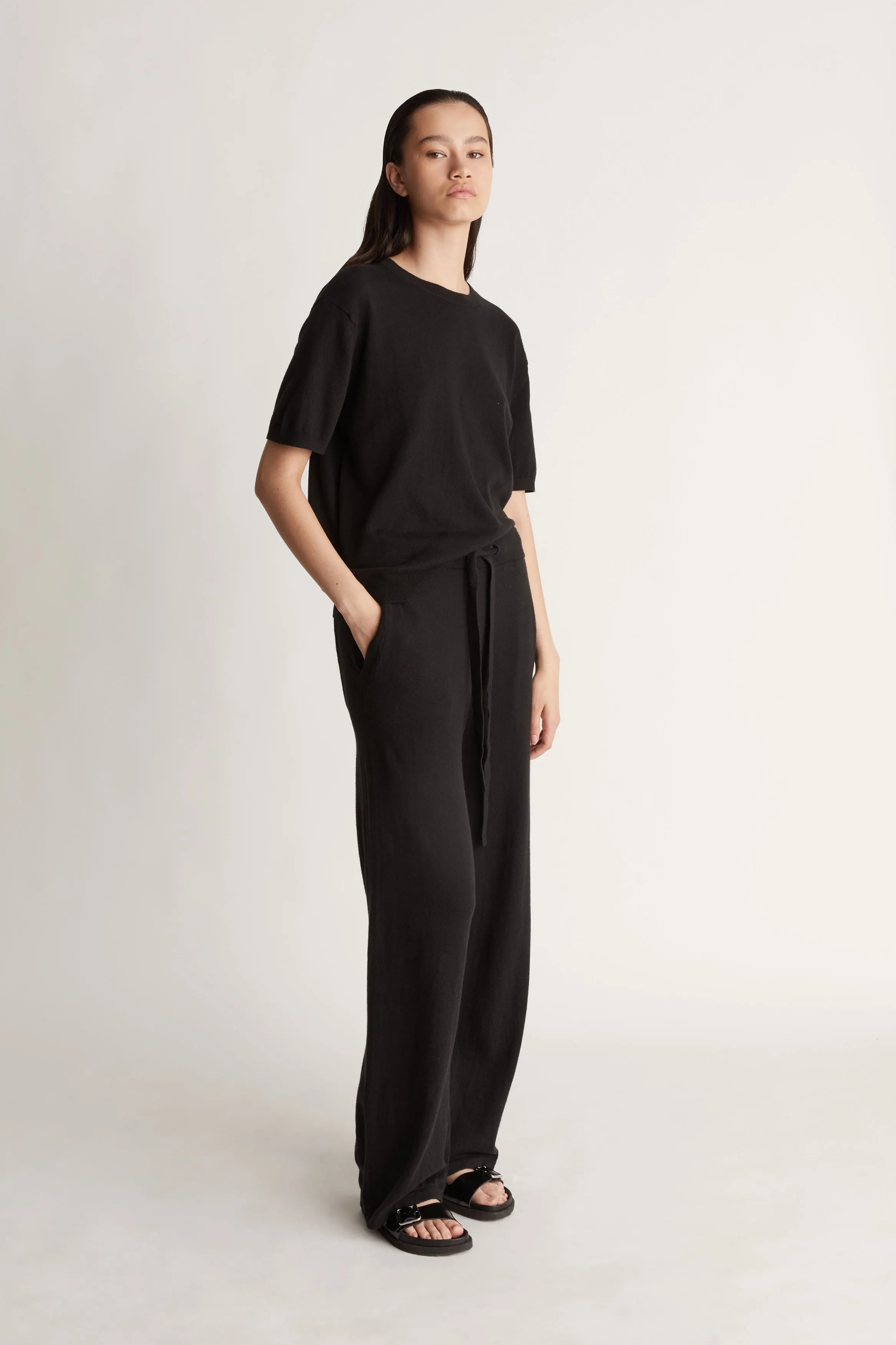 Cotton Cashmere Wide Leg Pant sold by Lee Mathews