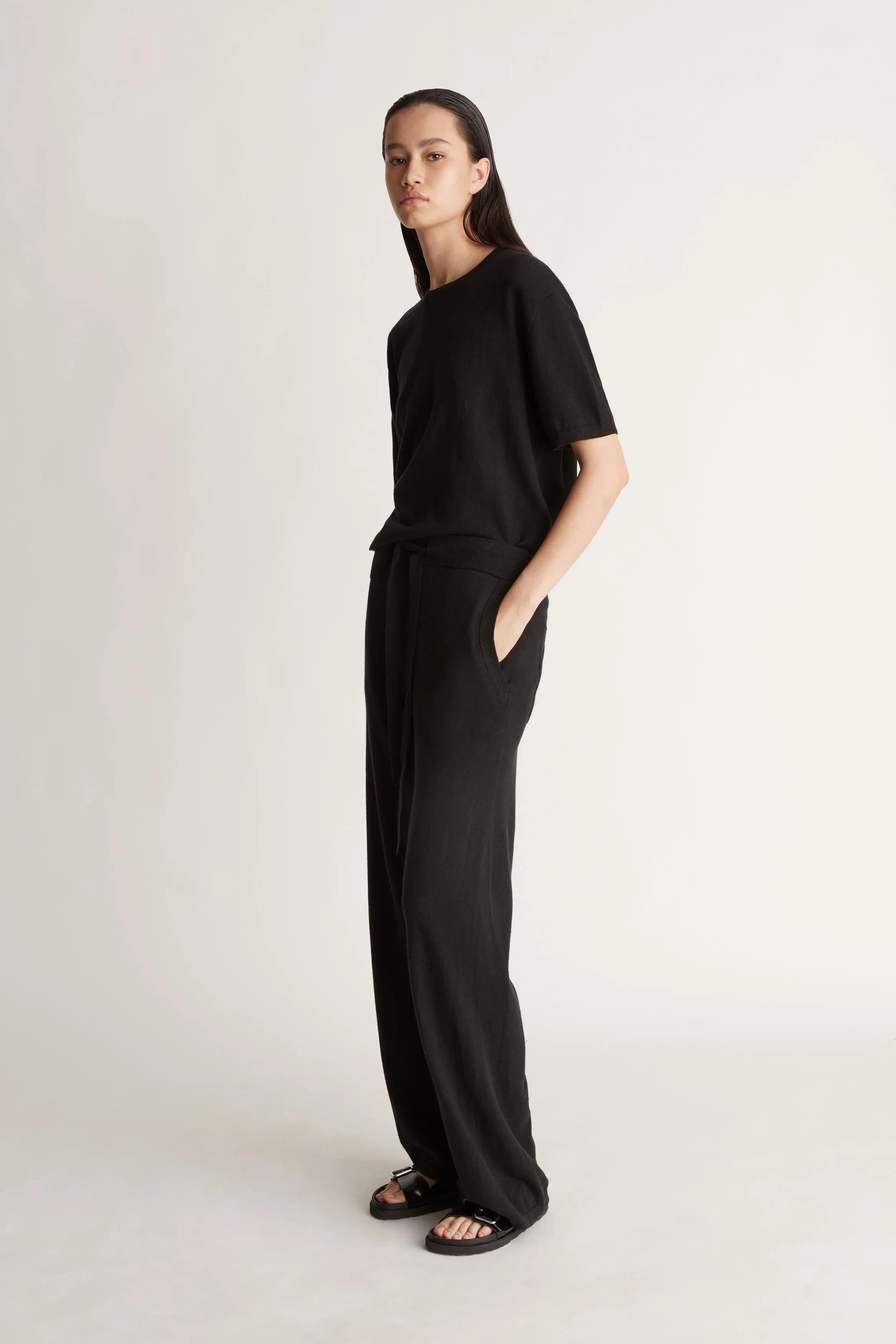 Cotton Cashmere Wide Leg Pant sold by Lee Mathews product image thumbnail 4