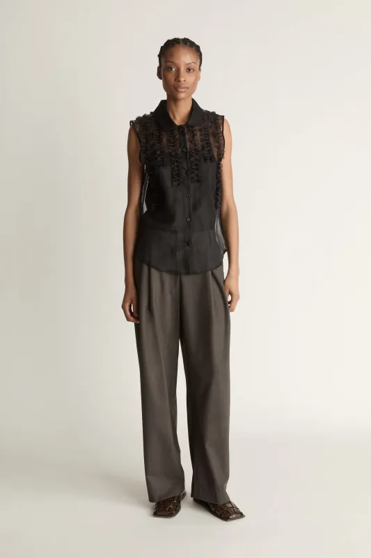 Innes Organza Ruffle Top made by Lee Mathews