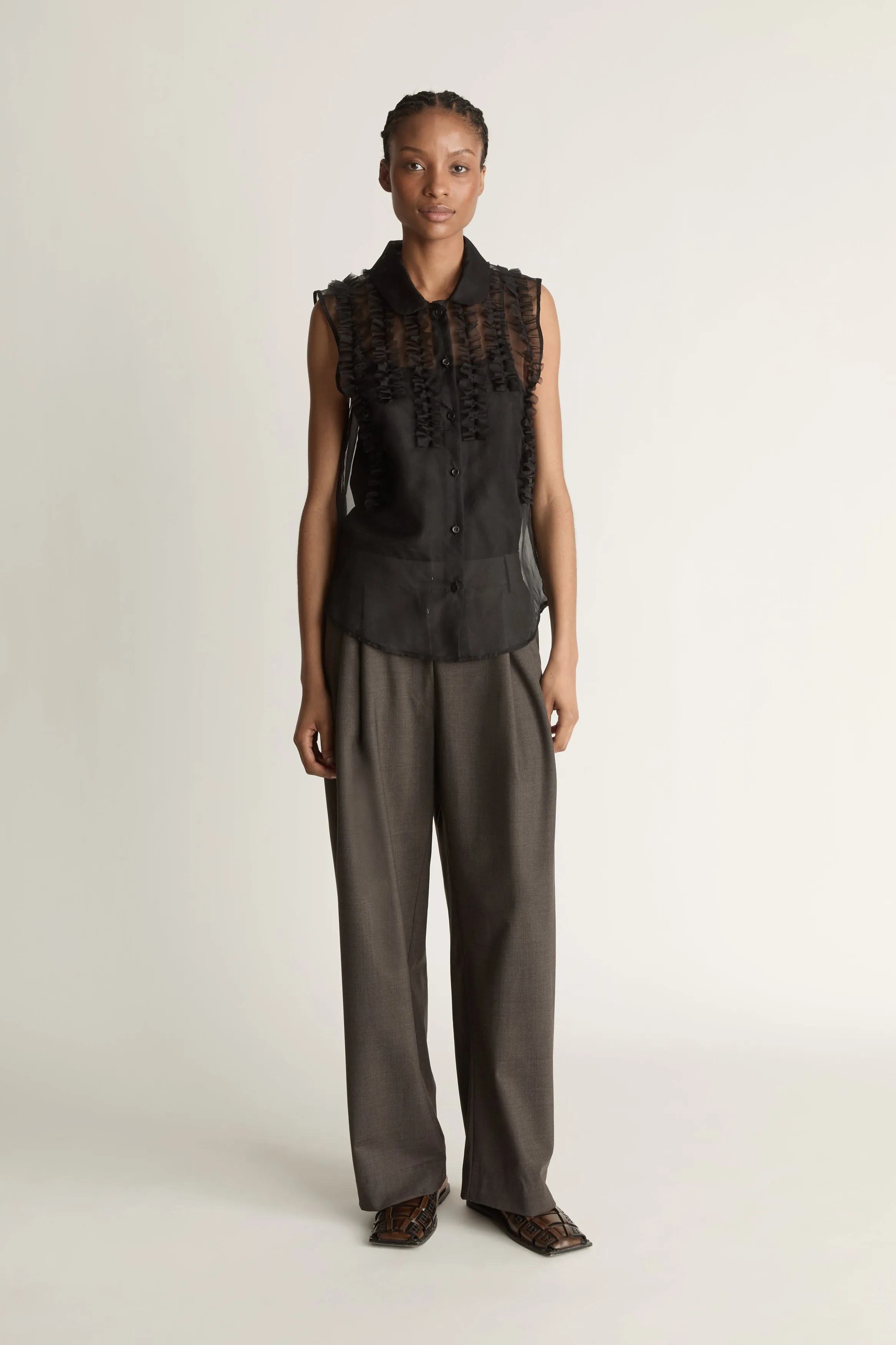 Innes Organza Ruffle Top sold by Lee Mathews