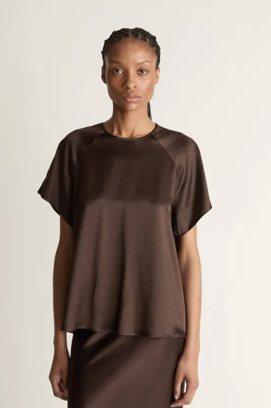 Stella Silk Satin Raglan Tee made by Lee Mathews