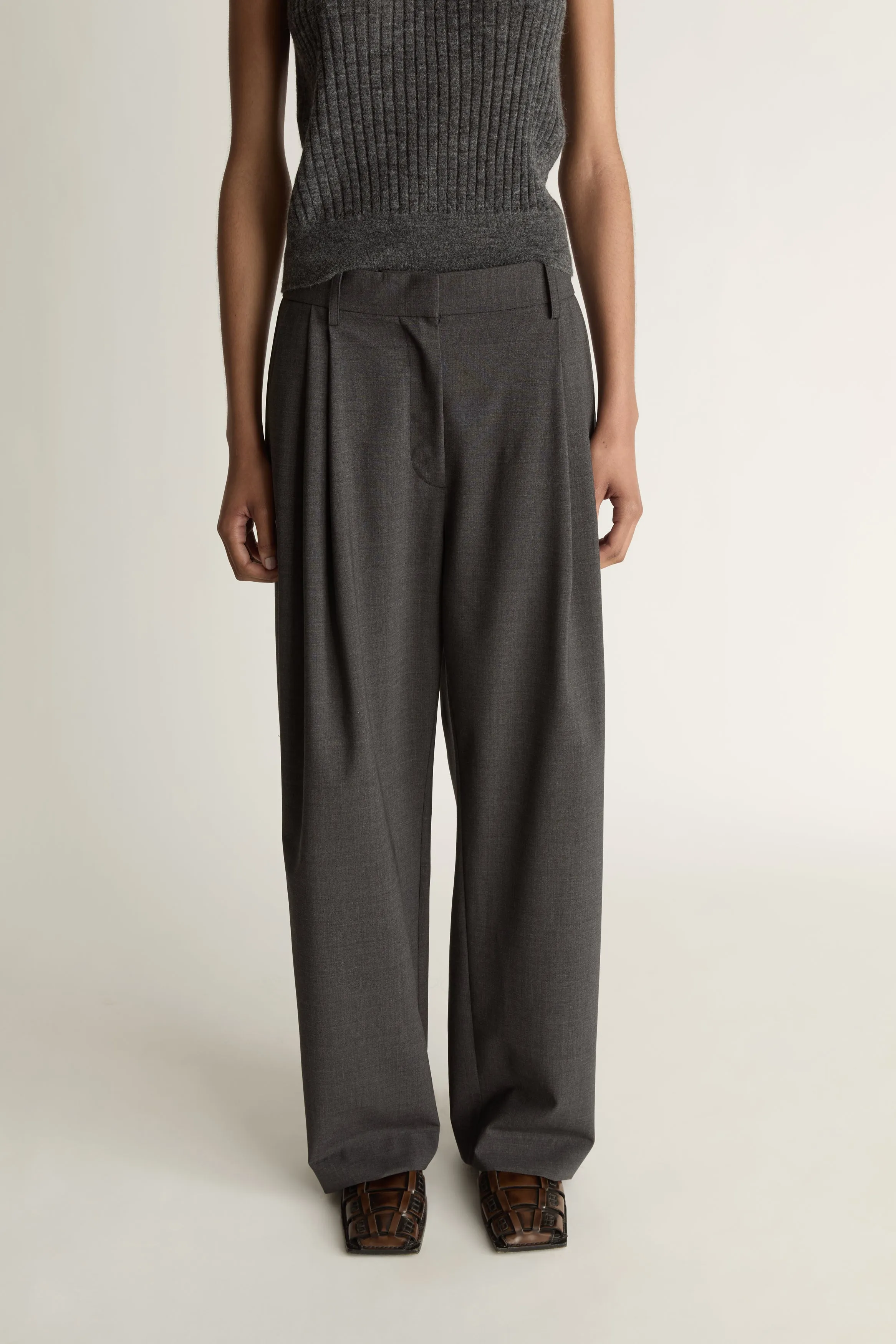 Myles Wool Satin Stripe Pant sold by Lee Mathews product image thumbnail 2