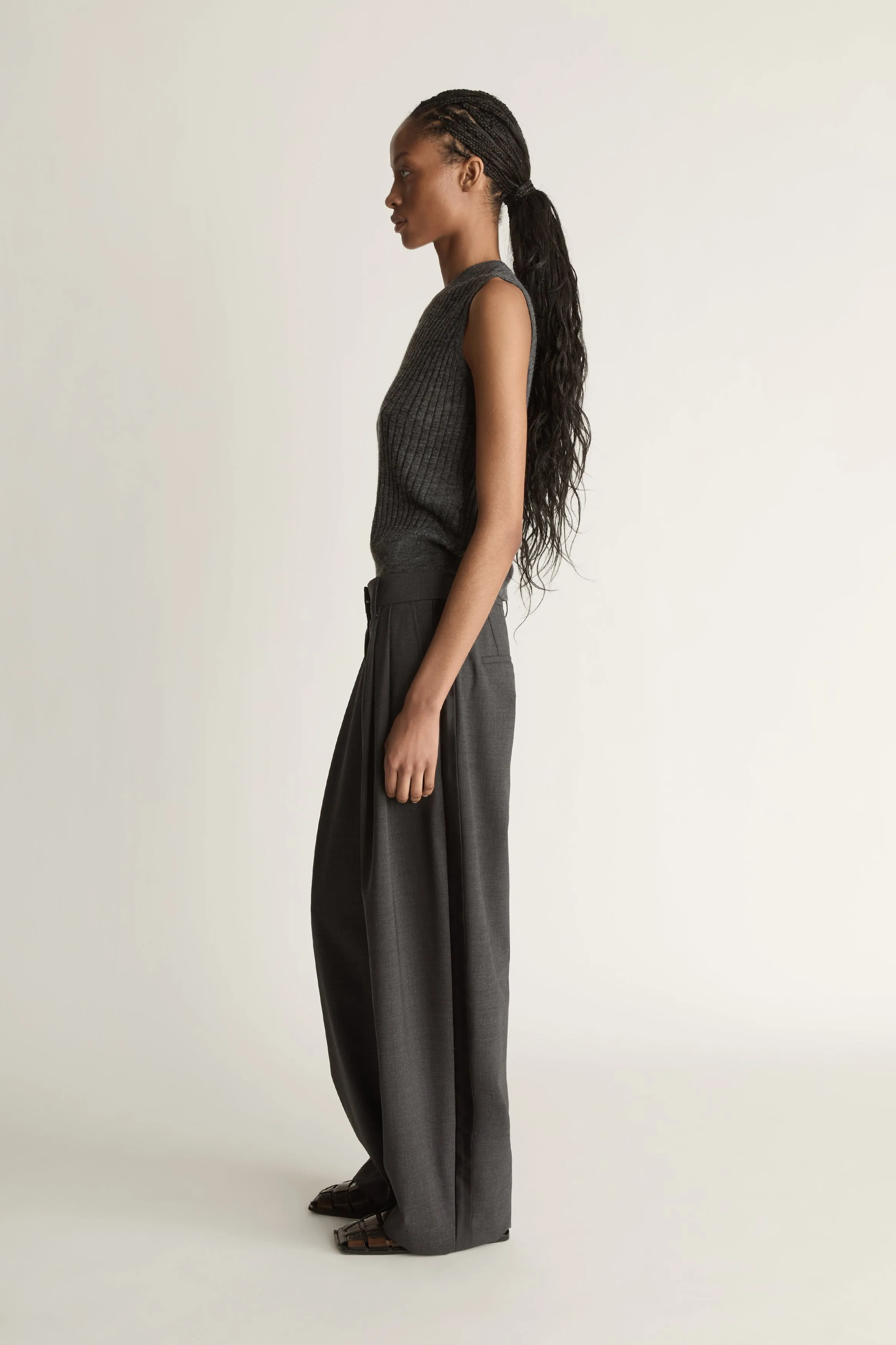 Myles Wool Satin Stripe Pant sold by Lee Mathews product image thumbnail 3