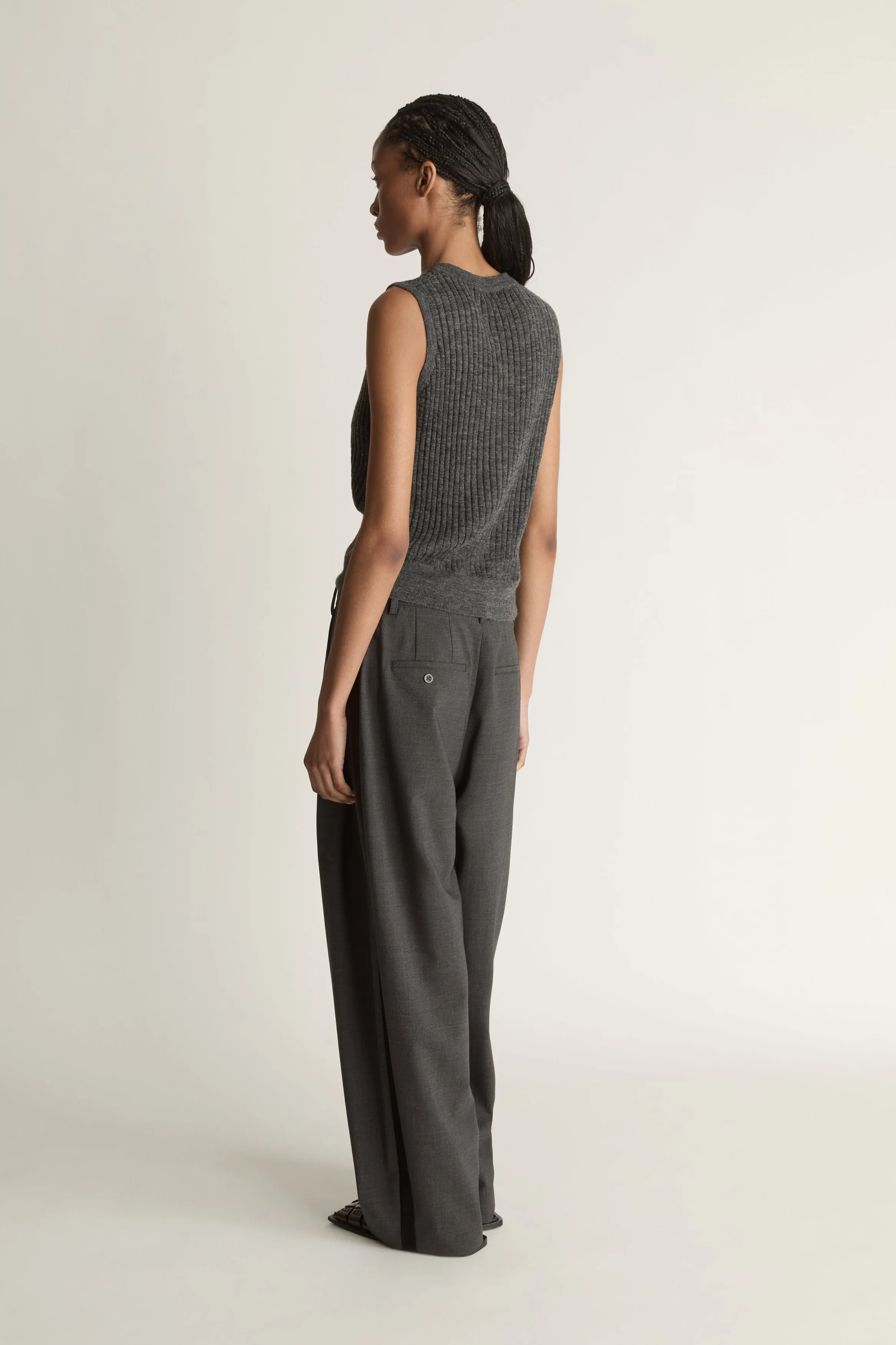 Myles Wool Satin Stripe Pant sold by Lee Mathews product image thumbnail 4