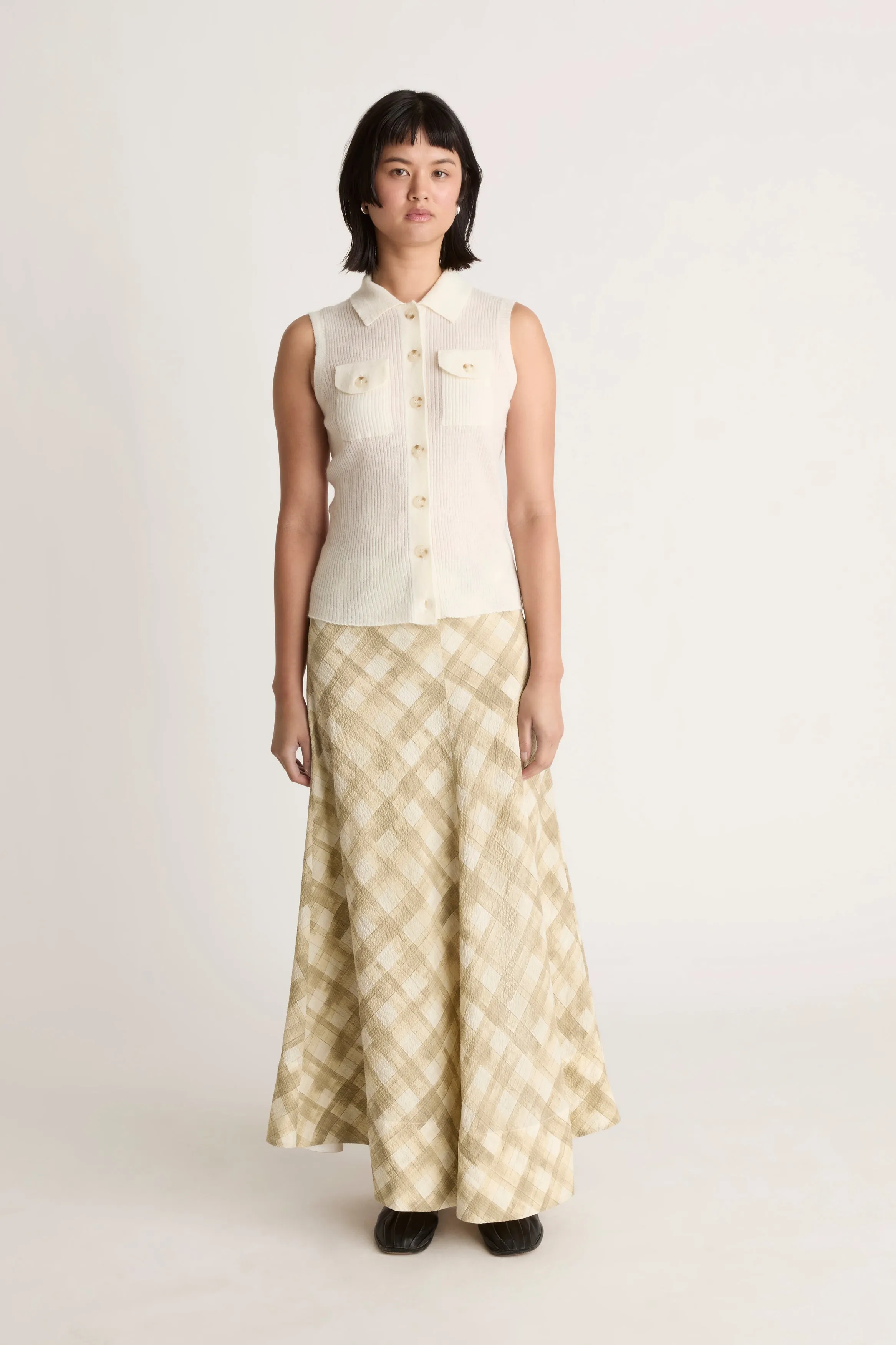 Eve Sleeveless Cardigan sold by Lee Mathews