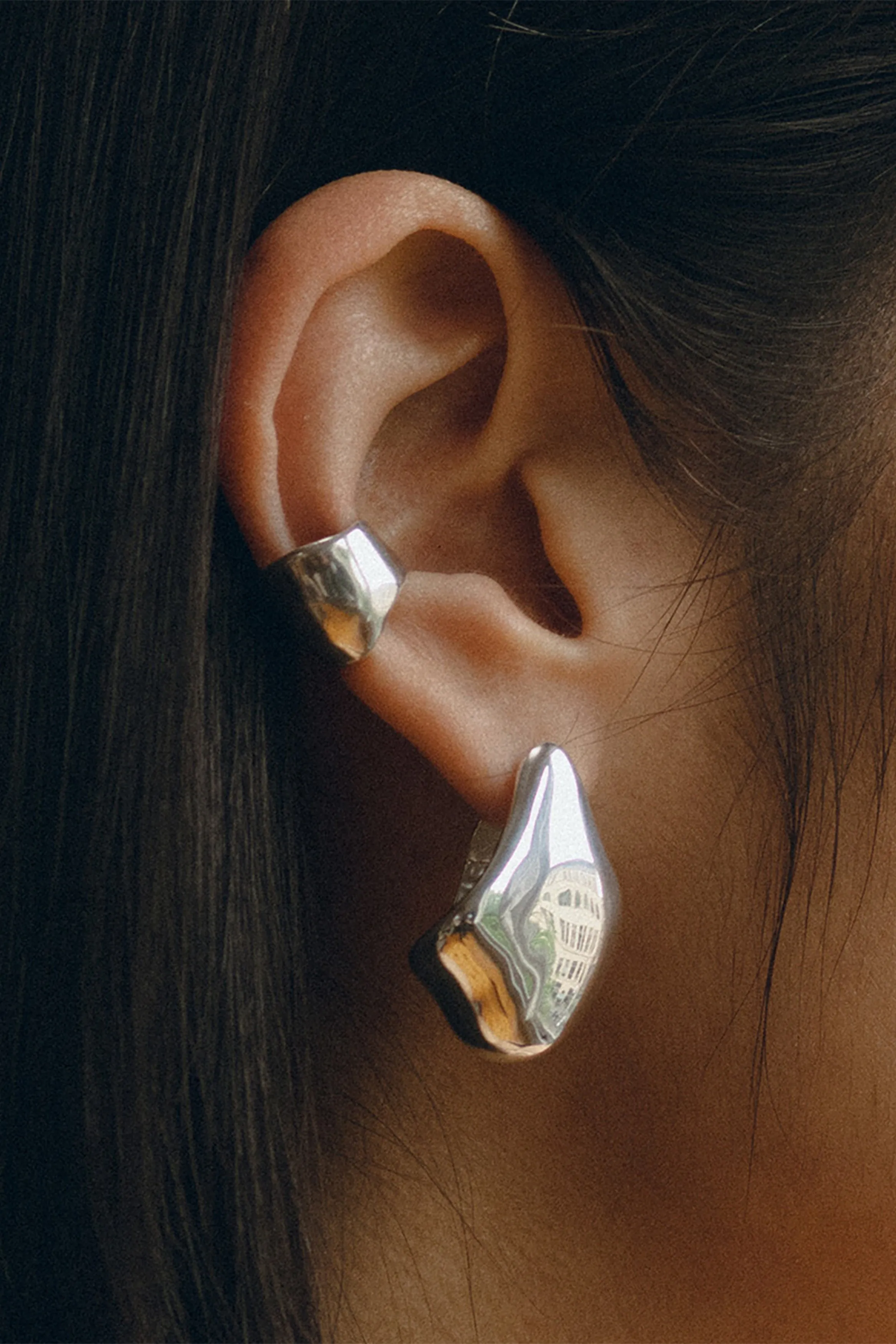 Beignet Hoops in Silver sold by Lee Mathews product image thumbnail 2