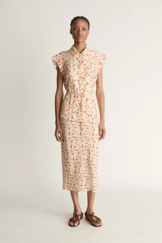 Flora Silk SS Shirt made by Lee Mathews