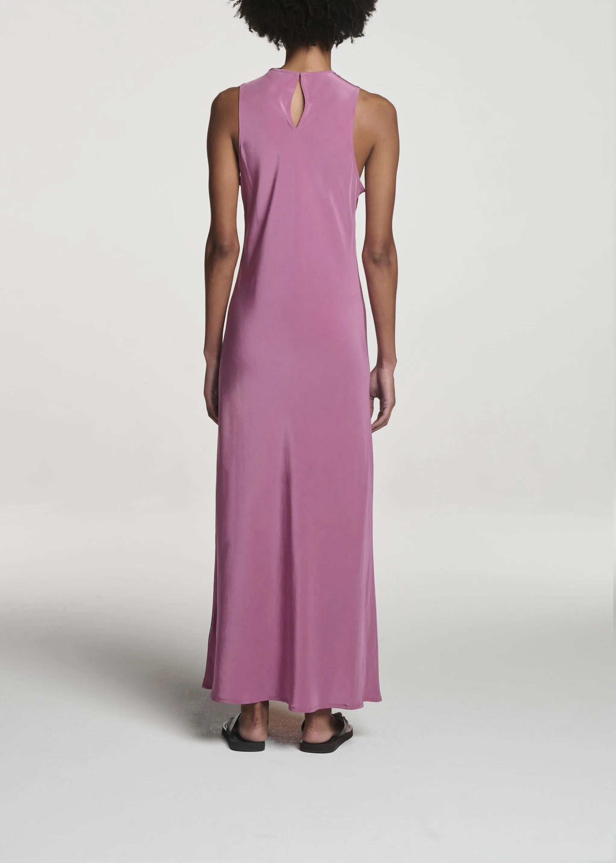 Valencia Dress Rose Pink Silk Crepe sold by ASCENO product image thumbnail 3