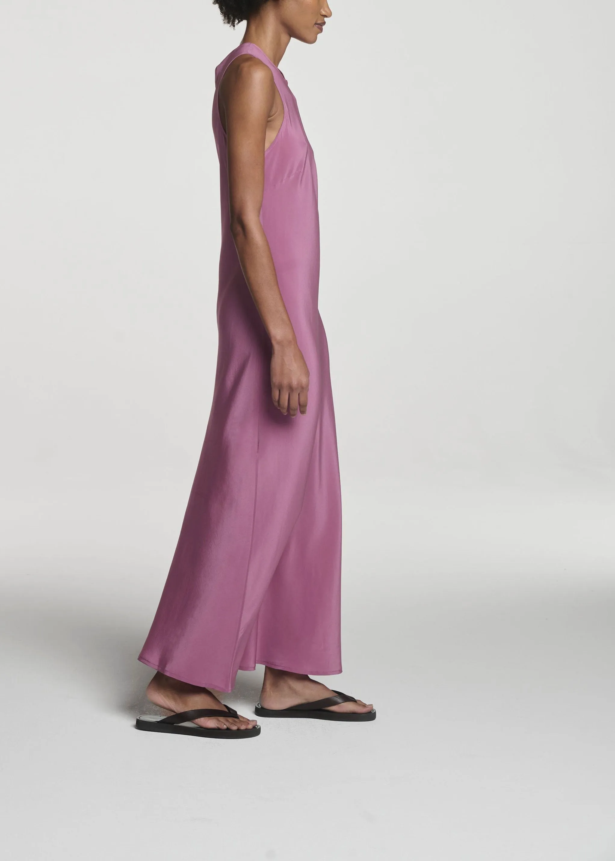 Valencia Dress Rose Pink Silk Crepe sold by ASCENO product image thumbnail 2