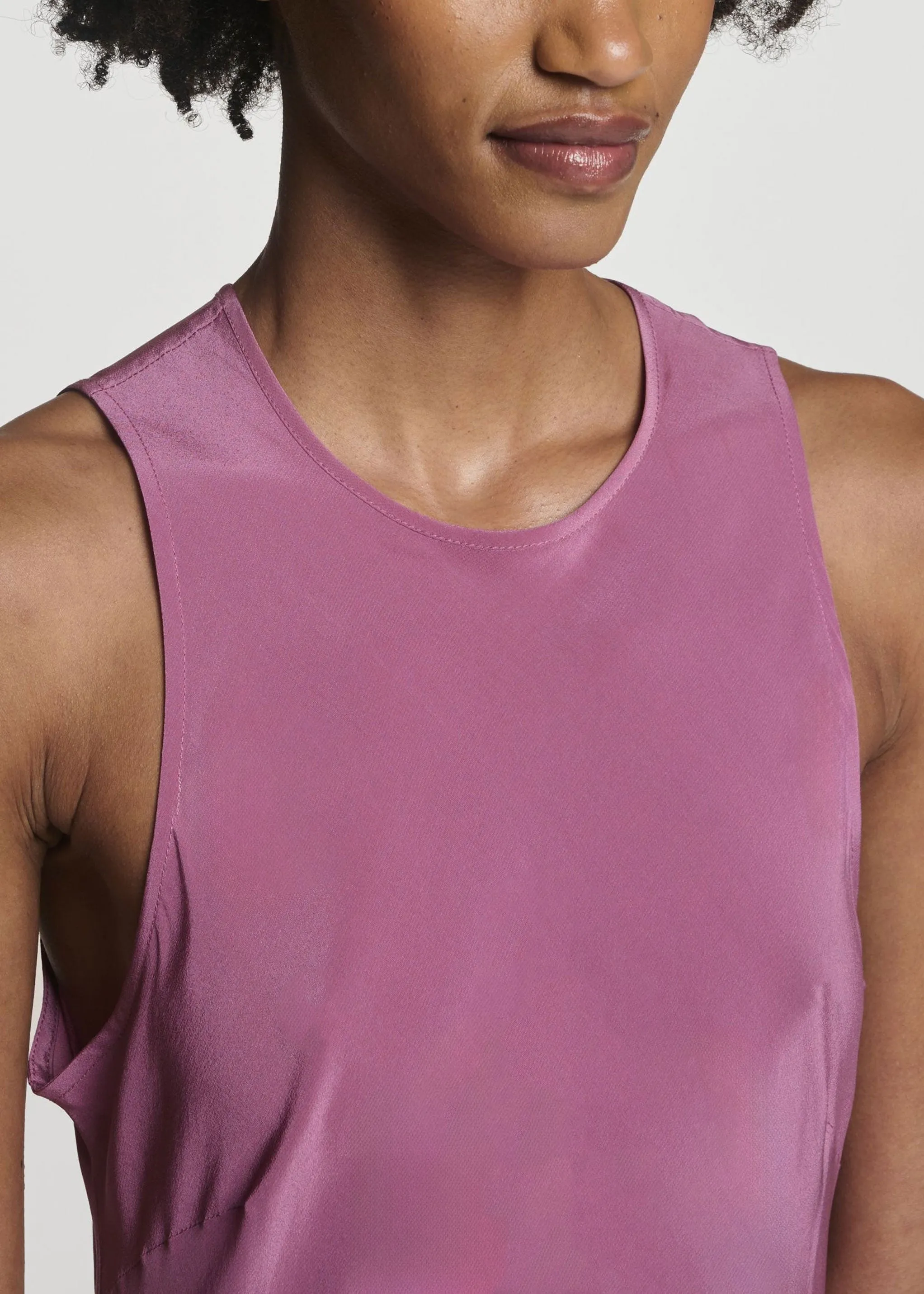 Valencia Dress Rose Pink Silk Crepe sold by ASCENO product image thumbnail 4
