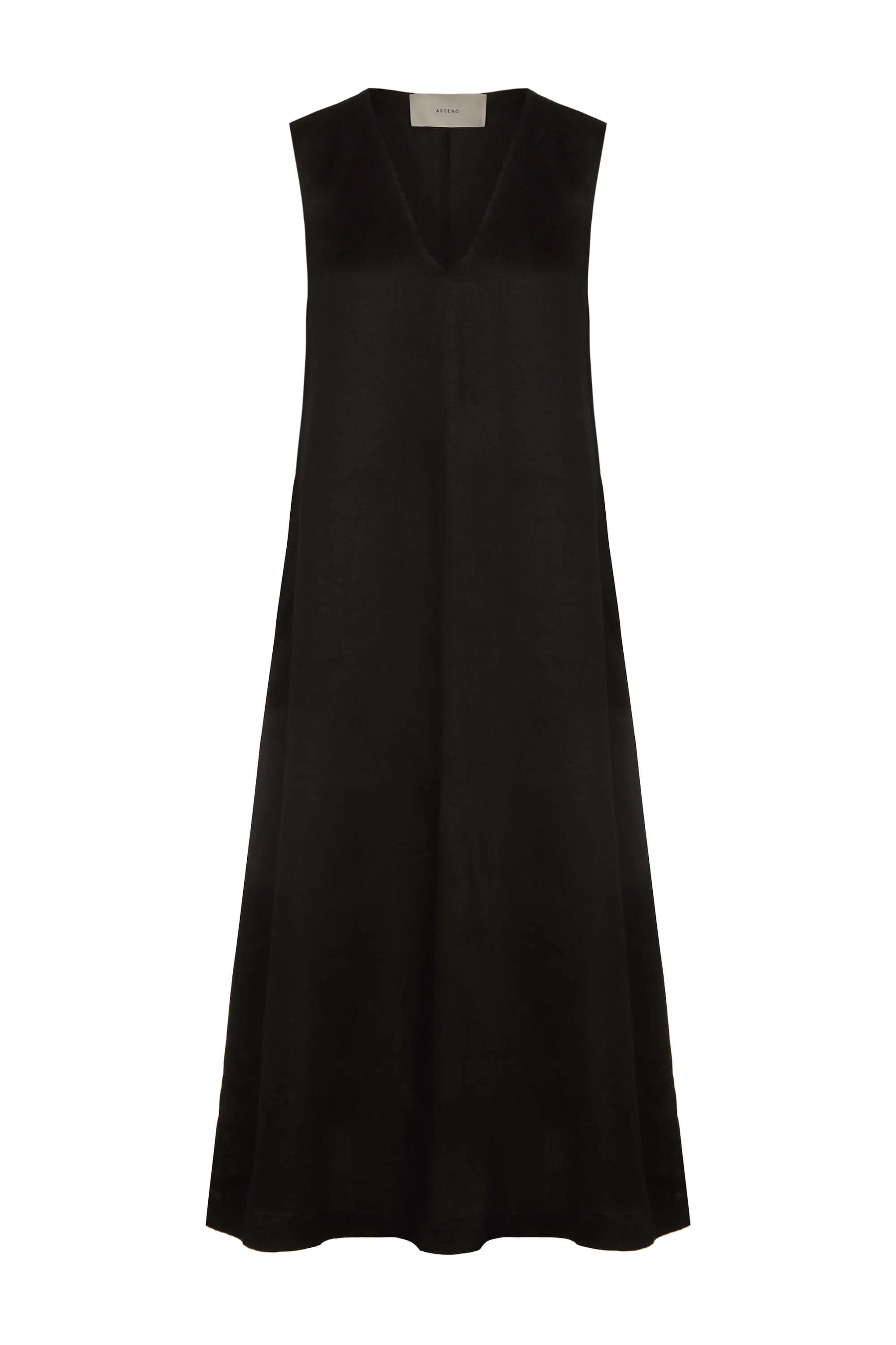 Nisha Black Heavy Linen Dress sold by ASCENO product image thumbnail 5