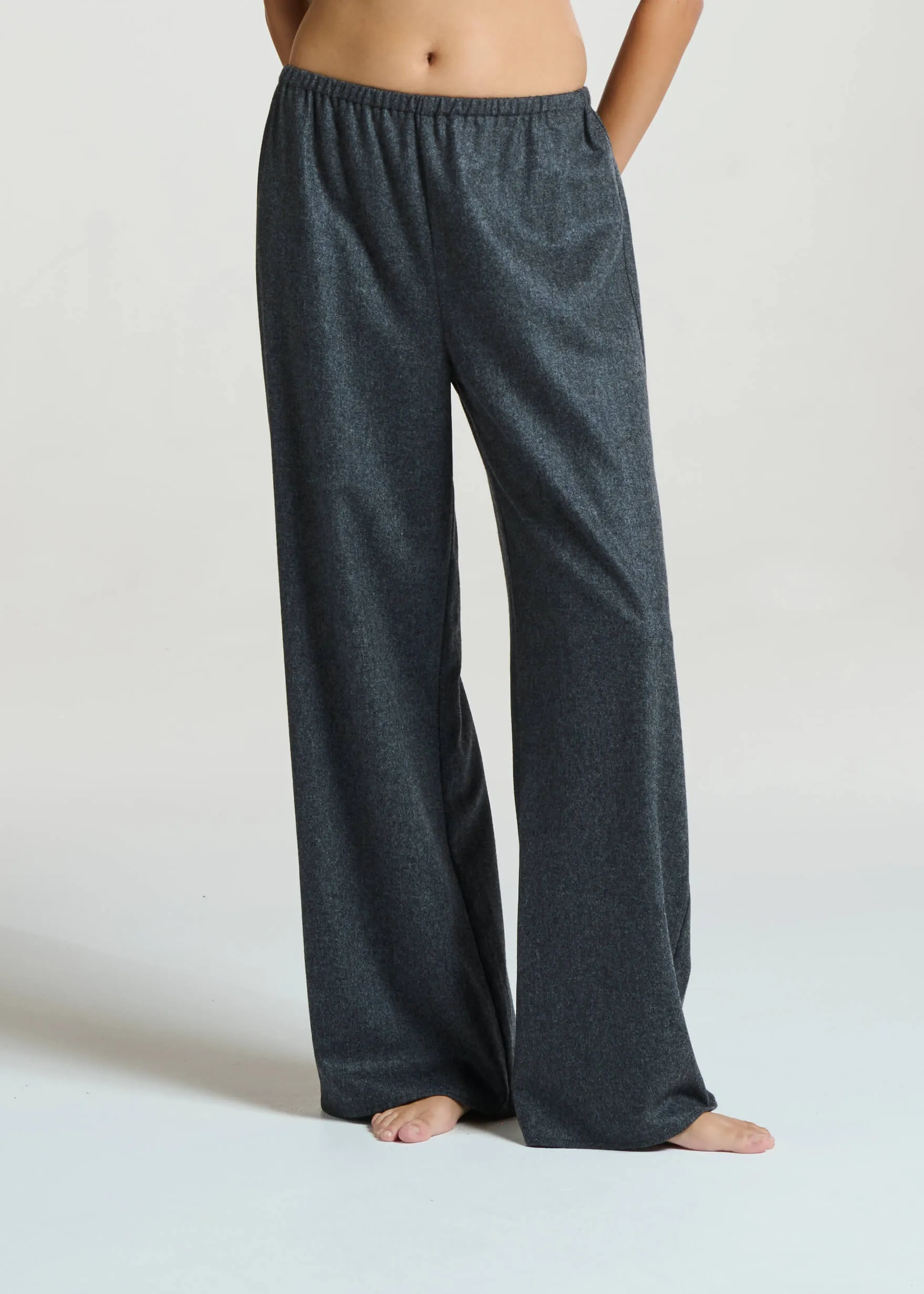 Austin Trousers Charcoal Wool Cashmere Flannel sold by ASCENO product image thumbnail 2