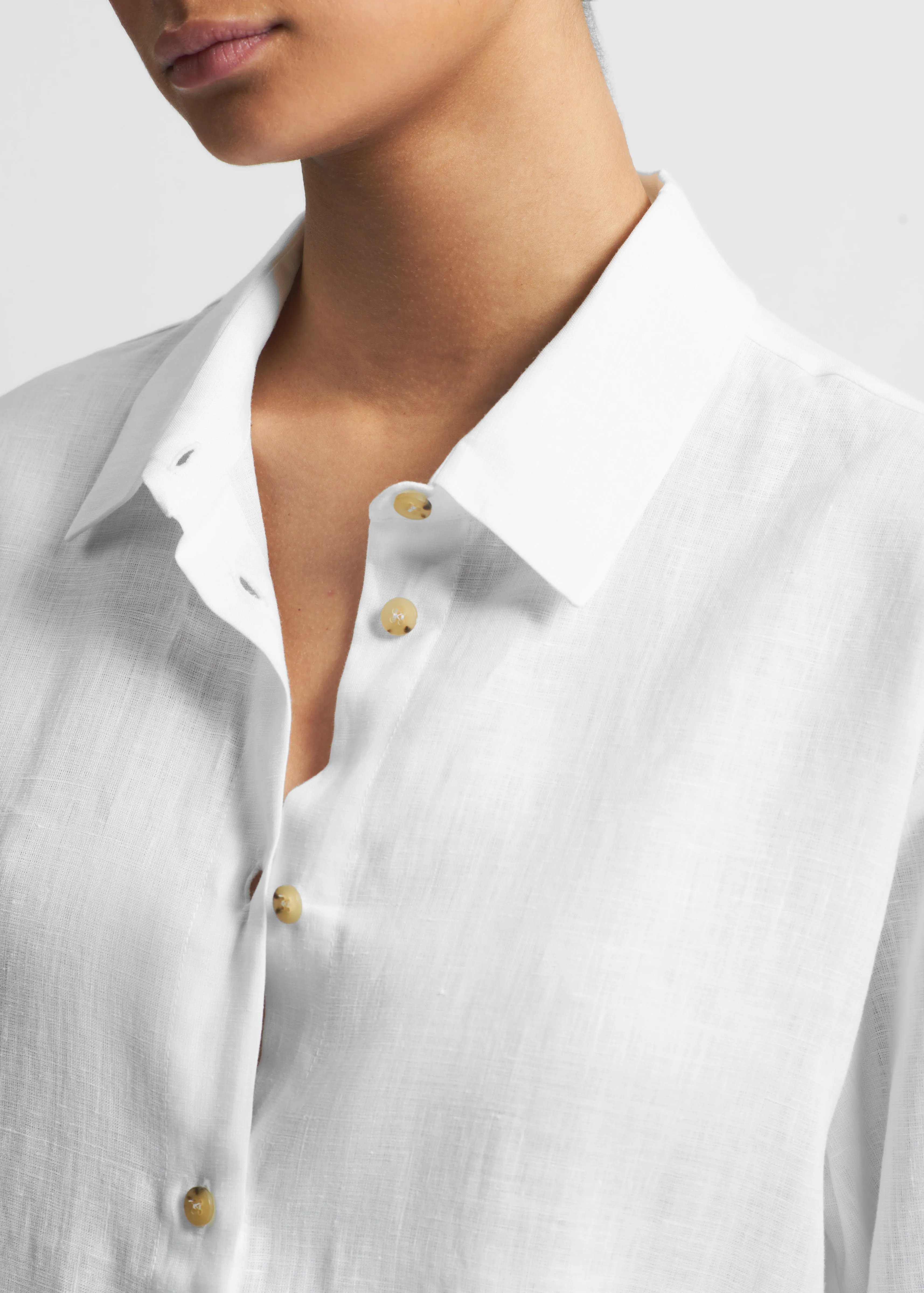 London Shirt White Organic Linen sold by ASCENO product image thumbnail 5