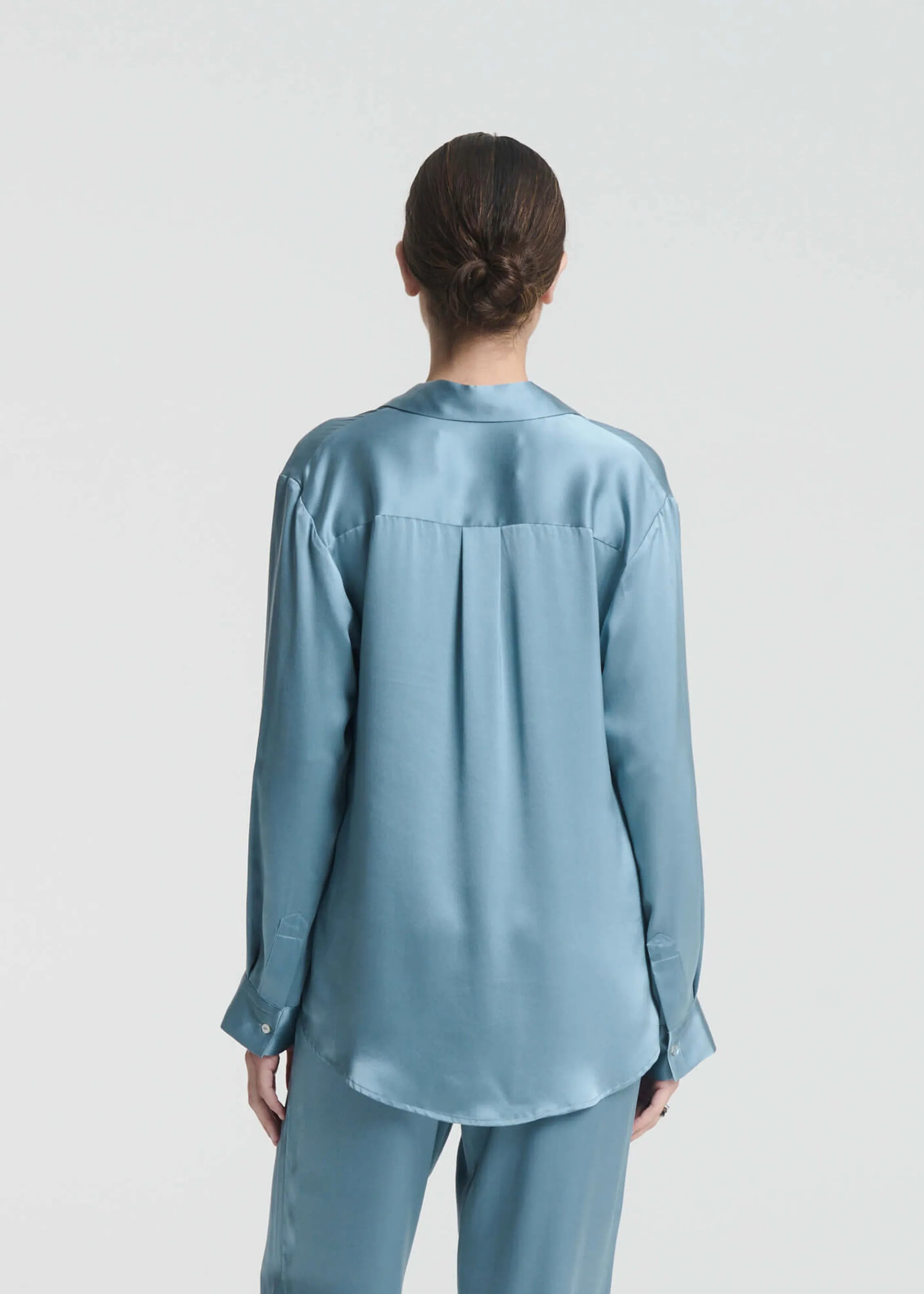 London Shirt Dust Blue Silk sold by ASCENO product image thumbnail 4