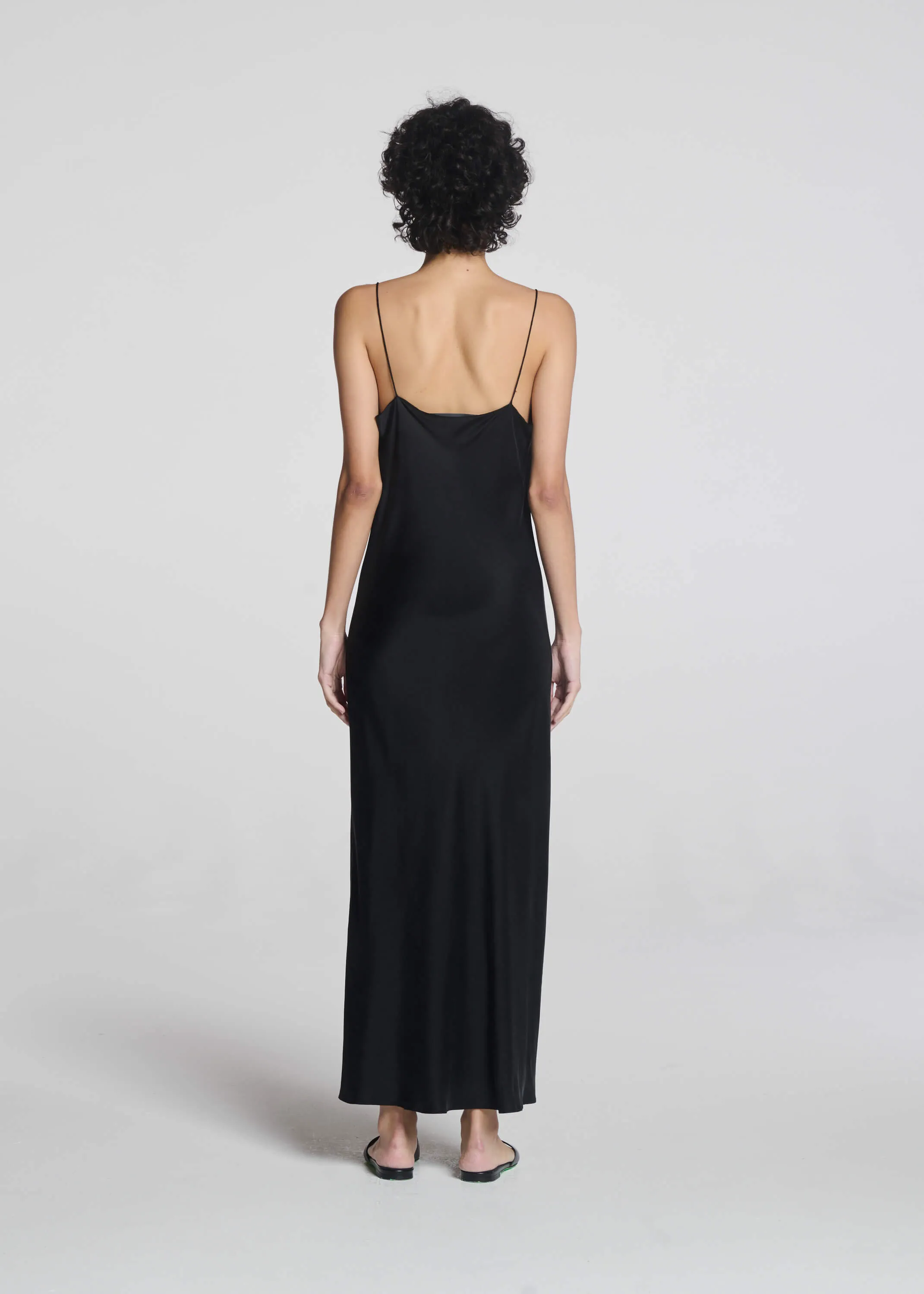 Lyon Slip Dress Black Silk sold by ASCENO product image thumbnail 4