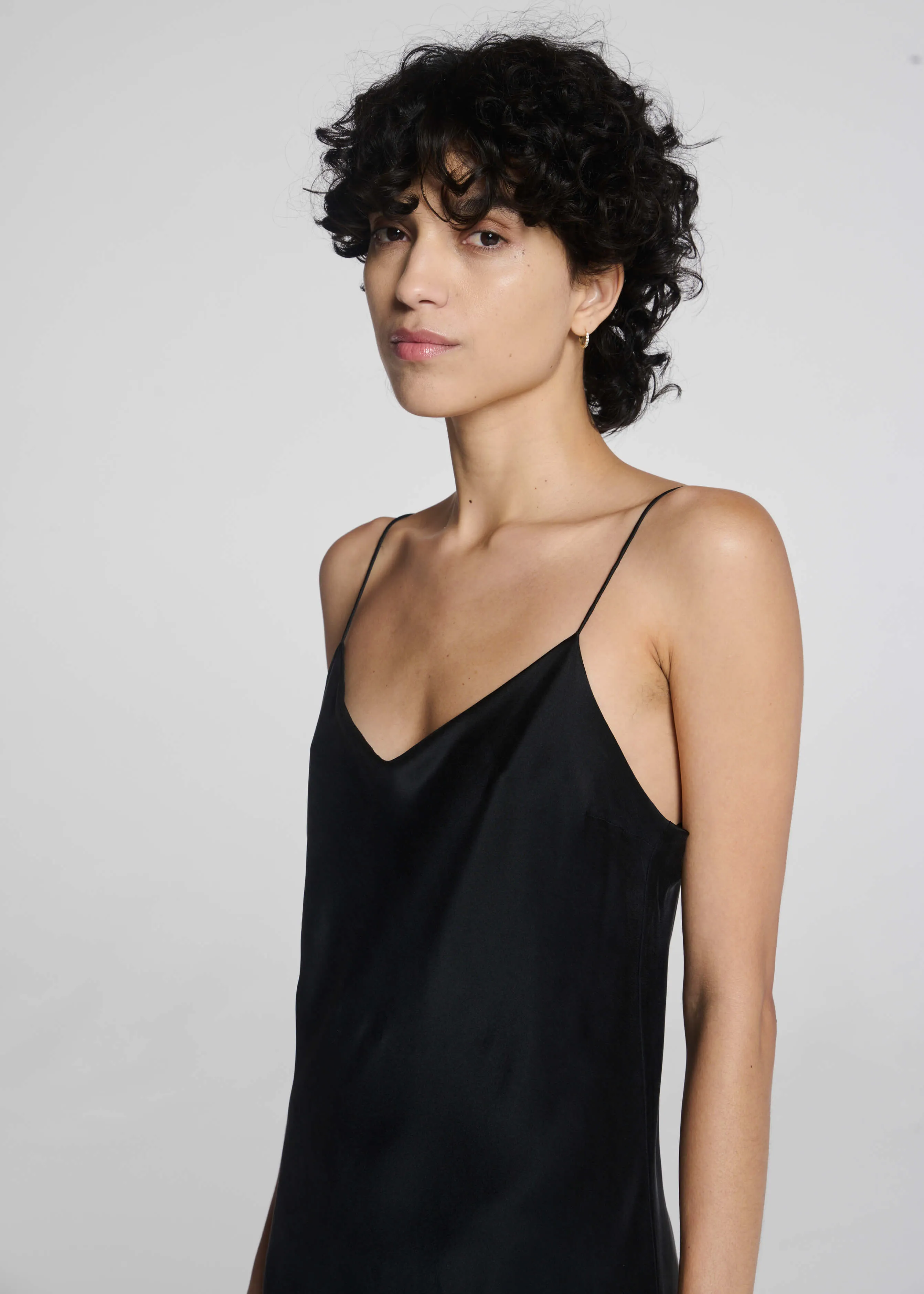 Lyon Slip Dress Black Silk sold by ASCENO product image thumbnail 5