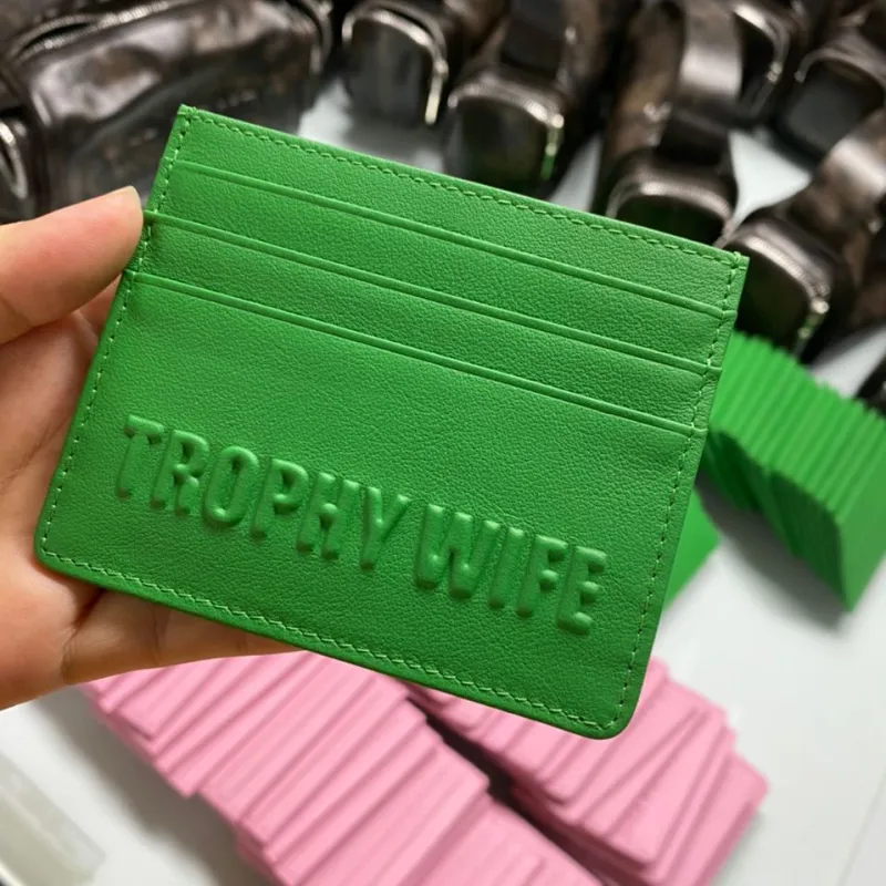 TROPHY WIFE CARDHOLDER (matte leather) made by Cowboys of Habit
