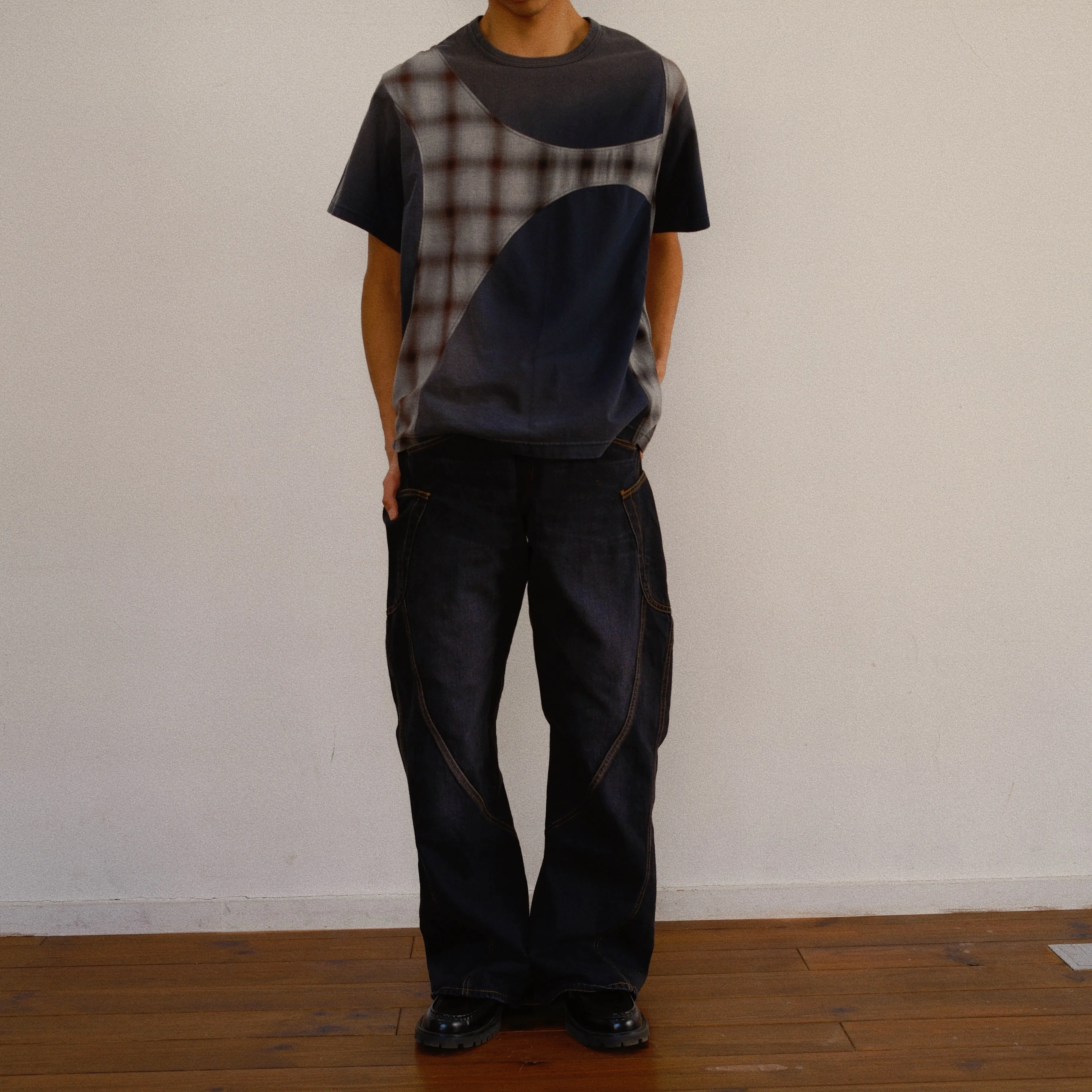 Pachworked Faded T Shirt Black sold by EYE/KHOKI product image thumbnail 4