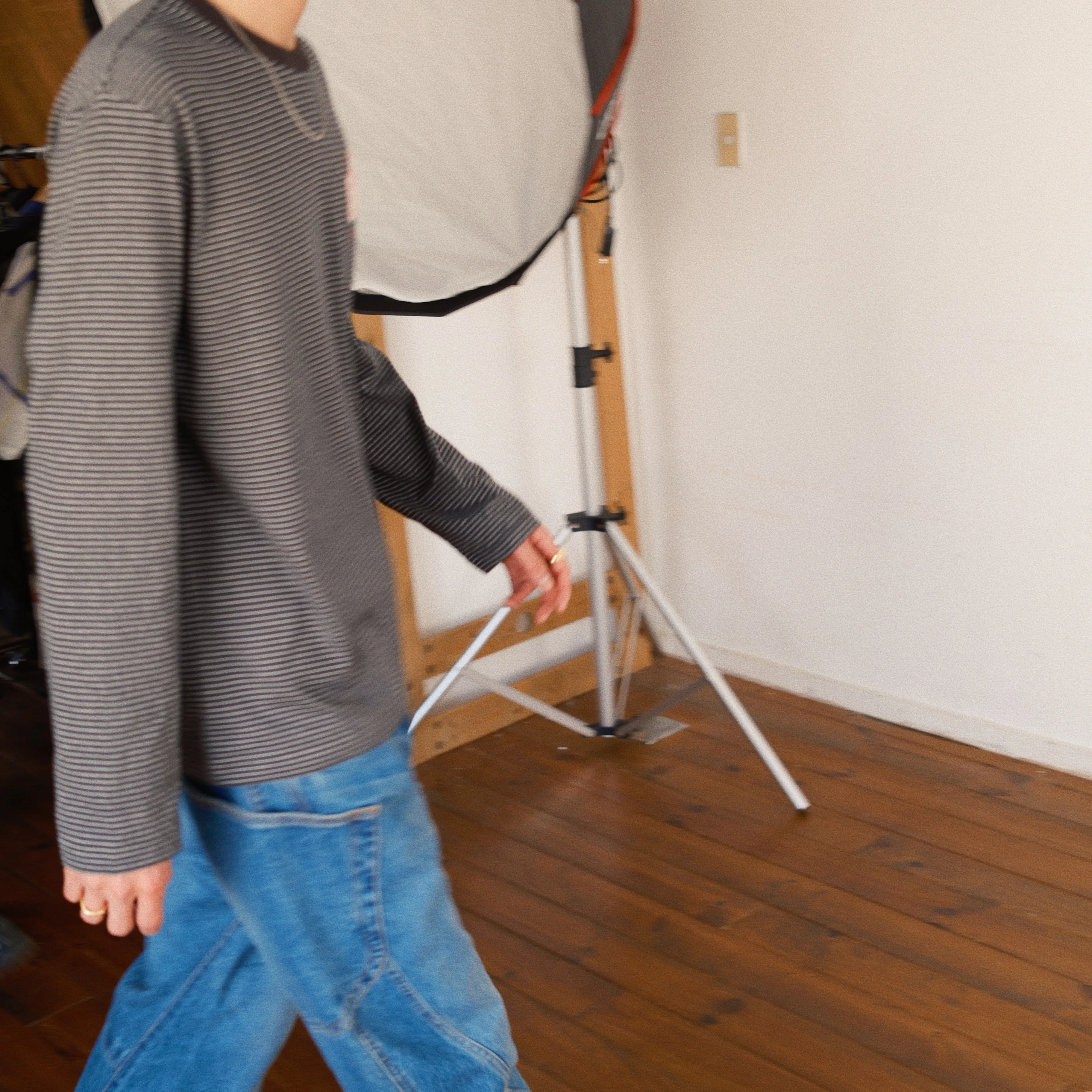 Hand-Embroidered Stripe Long Sleeve T-Shirt Black sold by EYE/KHOKI product image thumbnail 3