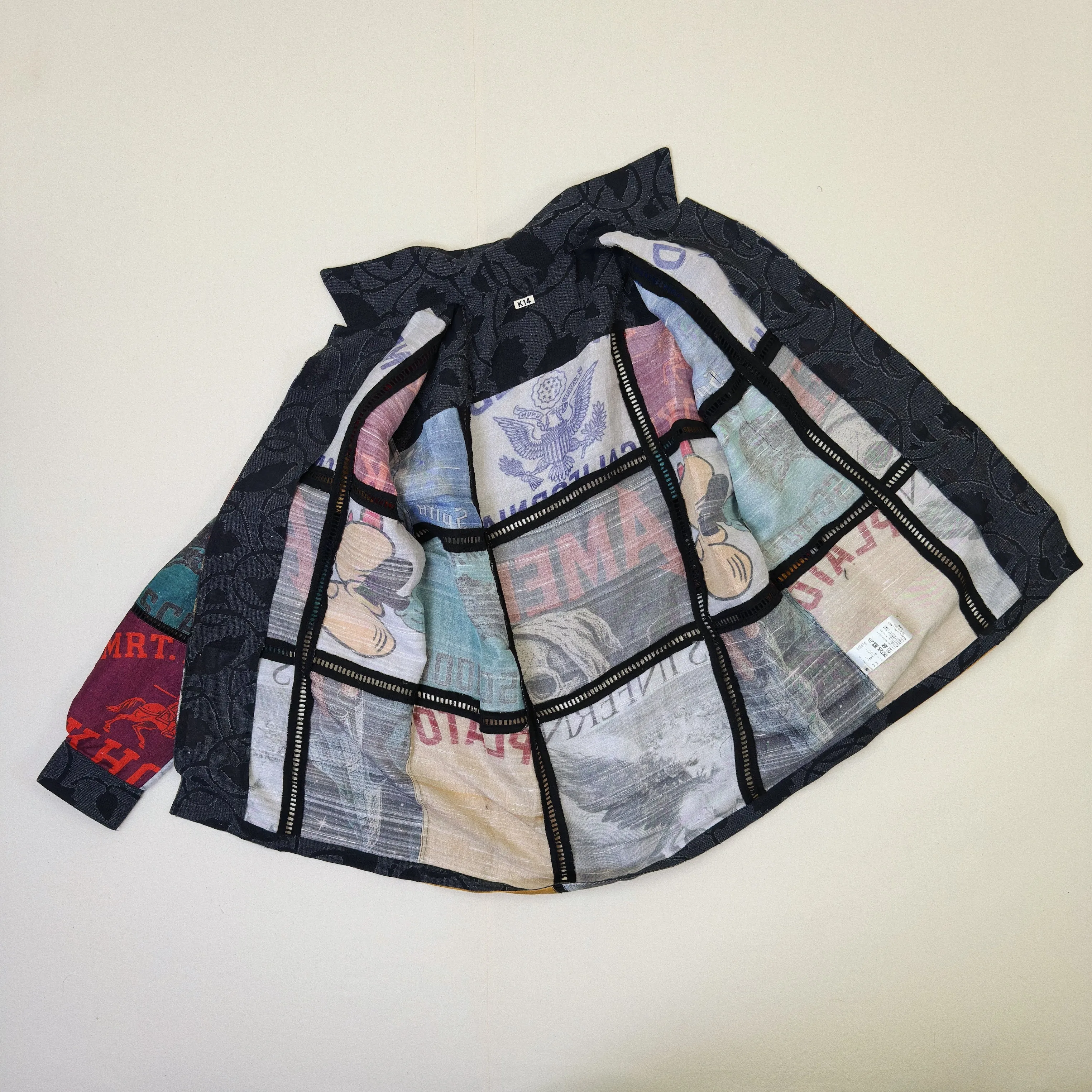 Patchworked Silk Shirt Black sold by EYE/KHOKI product image thumbnail 3