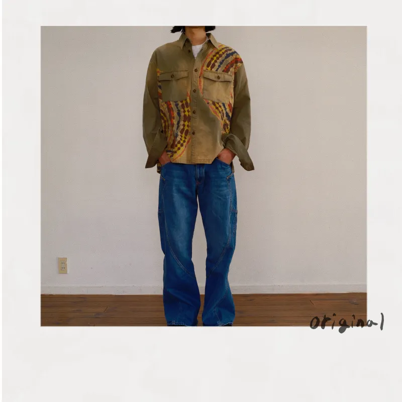 Tie-Dye Military Shirt  Khaki made by EYE/KHOKI