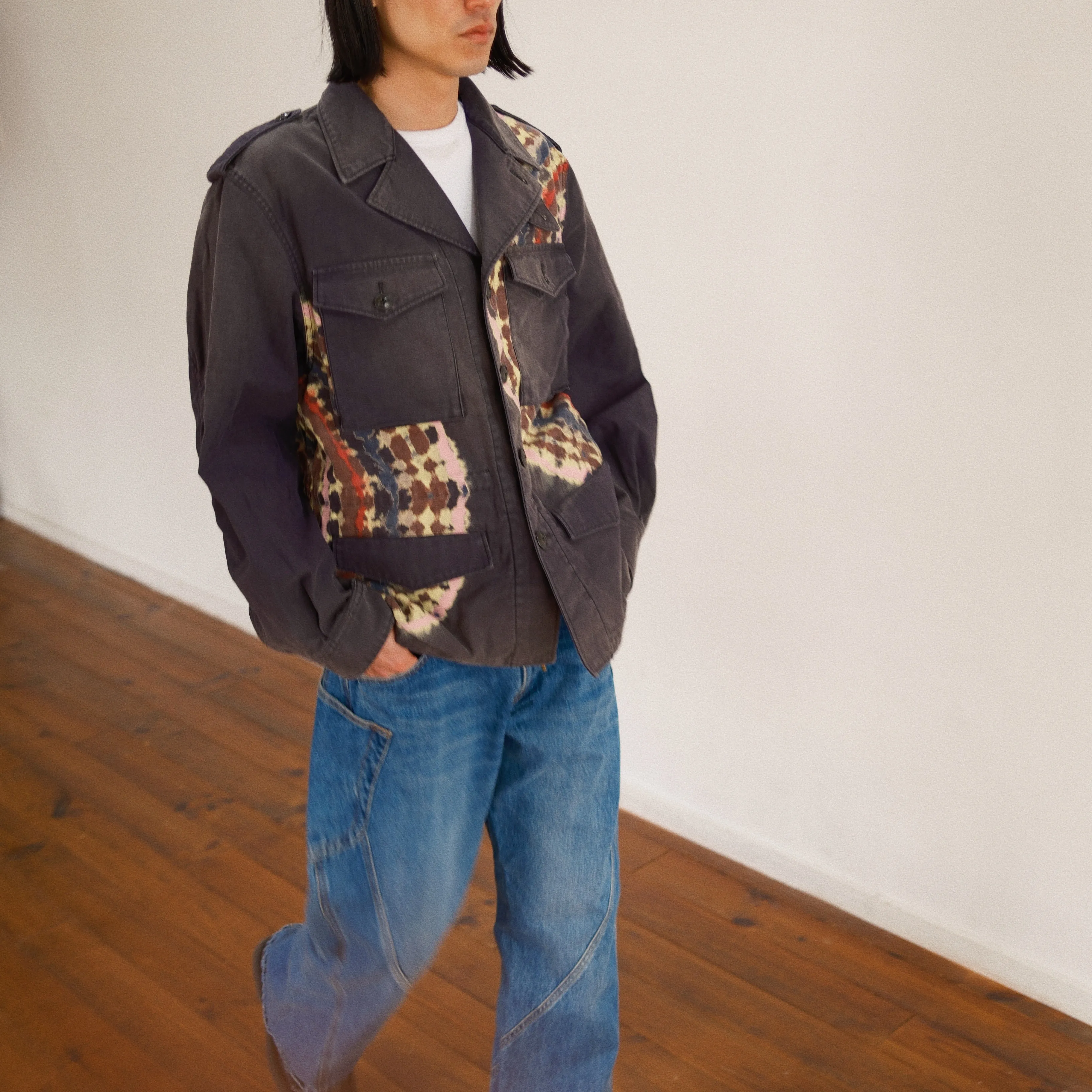 Tie-Dye Military Jacket Black sold by EYE/KHOKI product image thumbnail 2