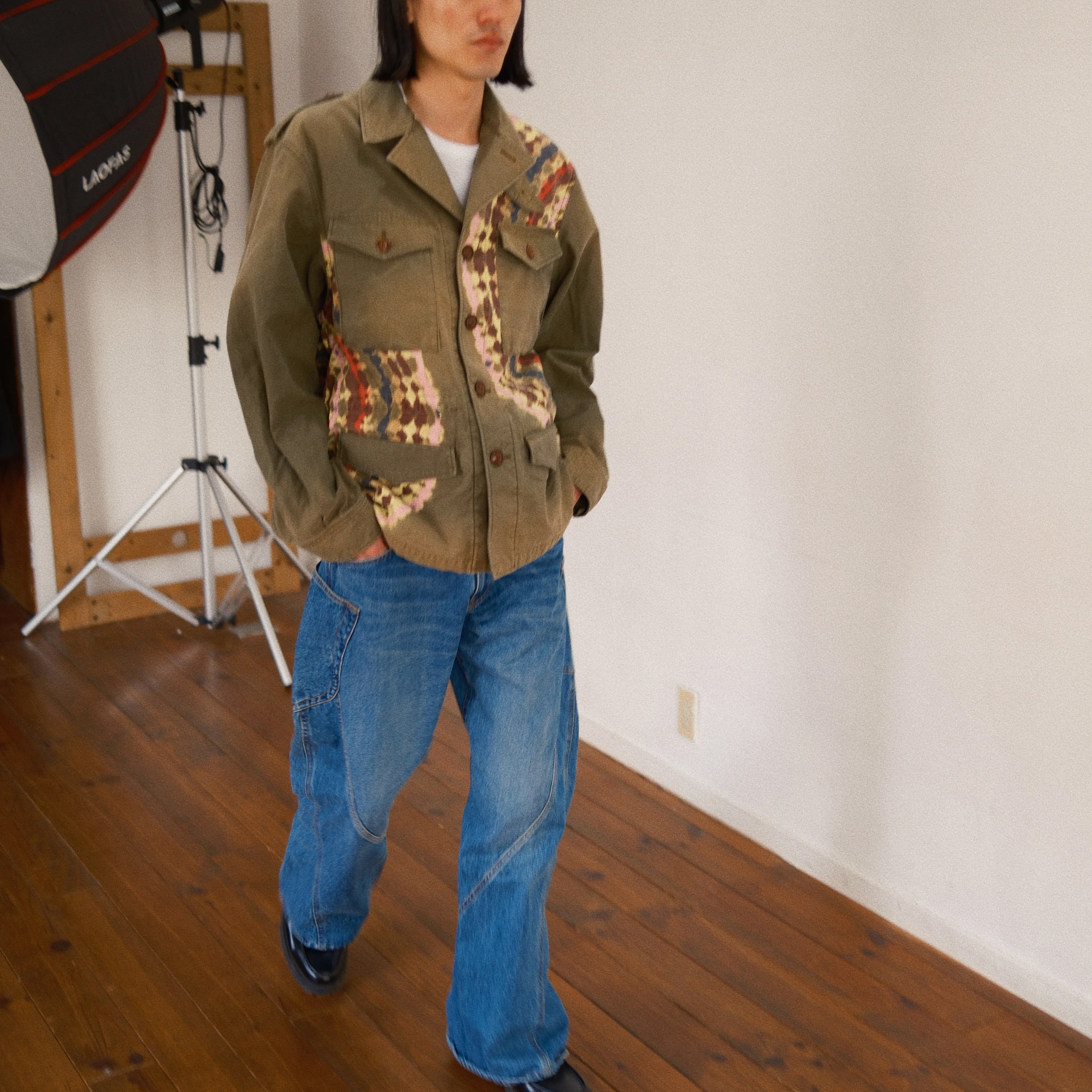 Tie-Dye Military Jacket Khaki sold by EYE/KHOKI product image thumbnail 5