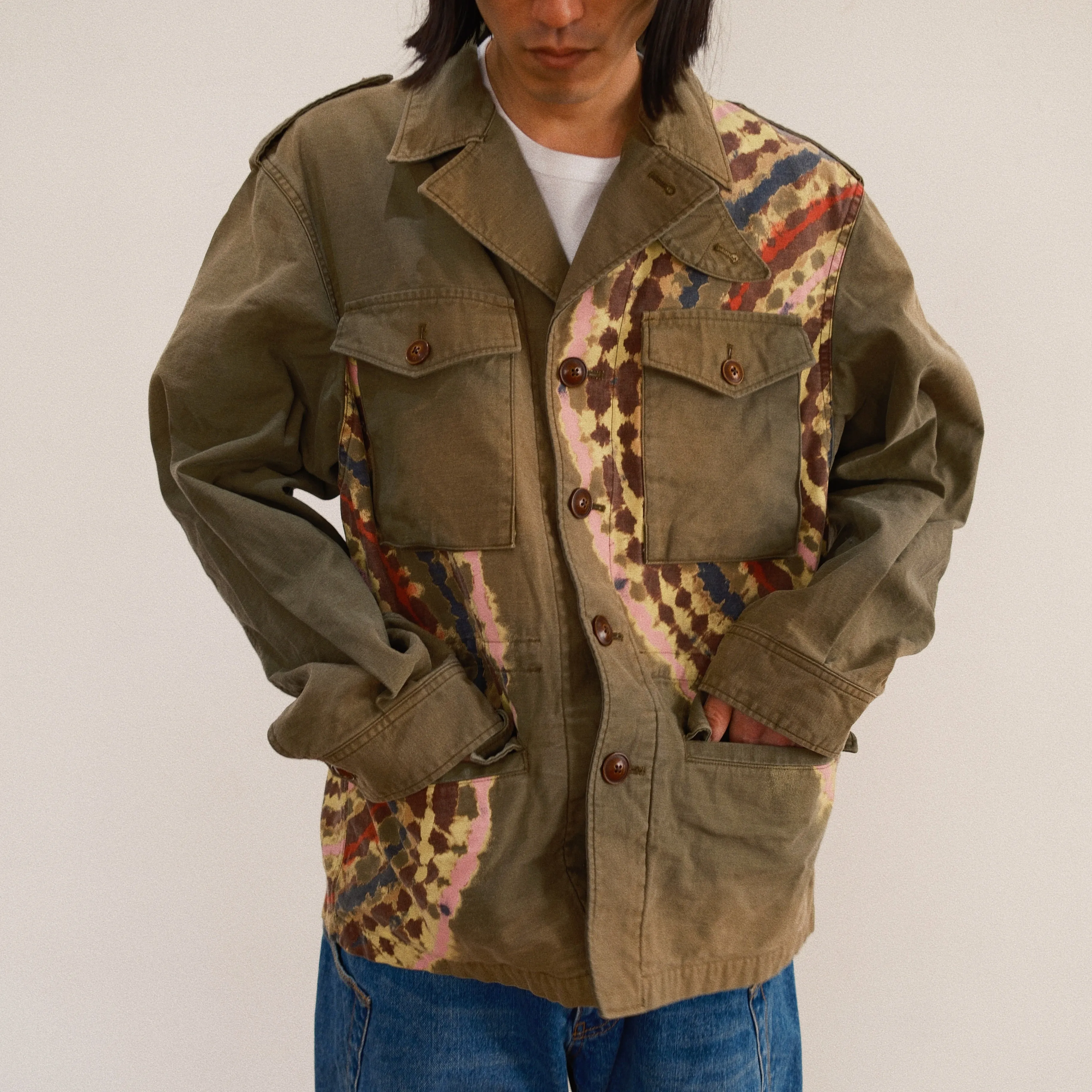 Tie-Dye Military Jacket Khaki sold by EYE/KHOKI product image thumbnail 4